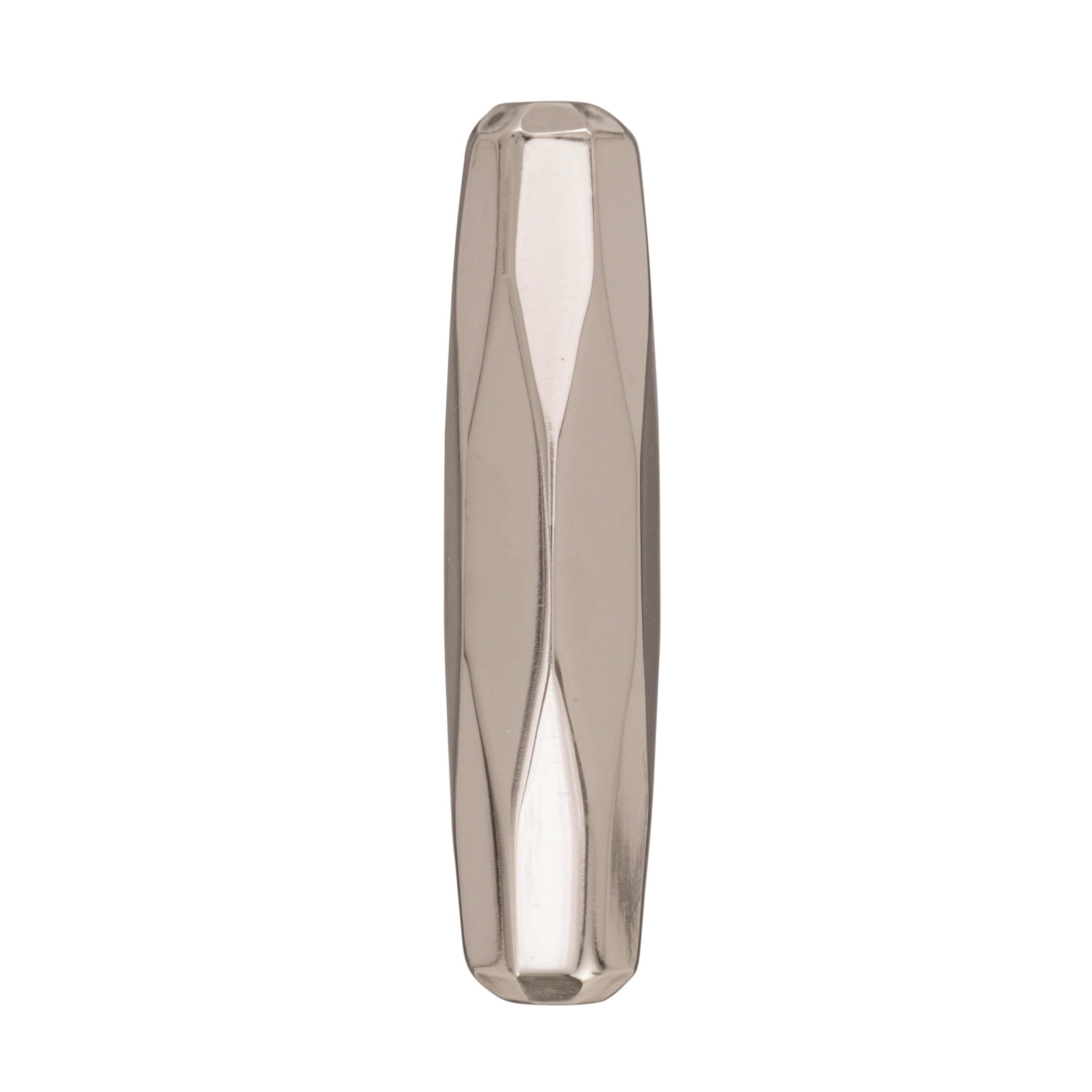 Polished Nickel Modern T-Handle Cabinet Knob with Mounting Hardware