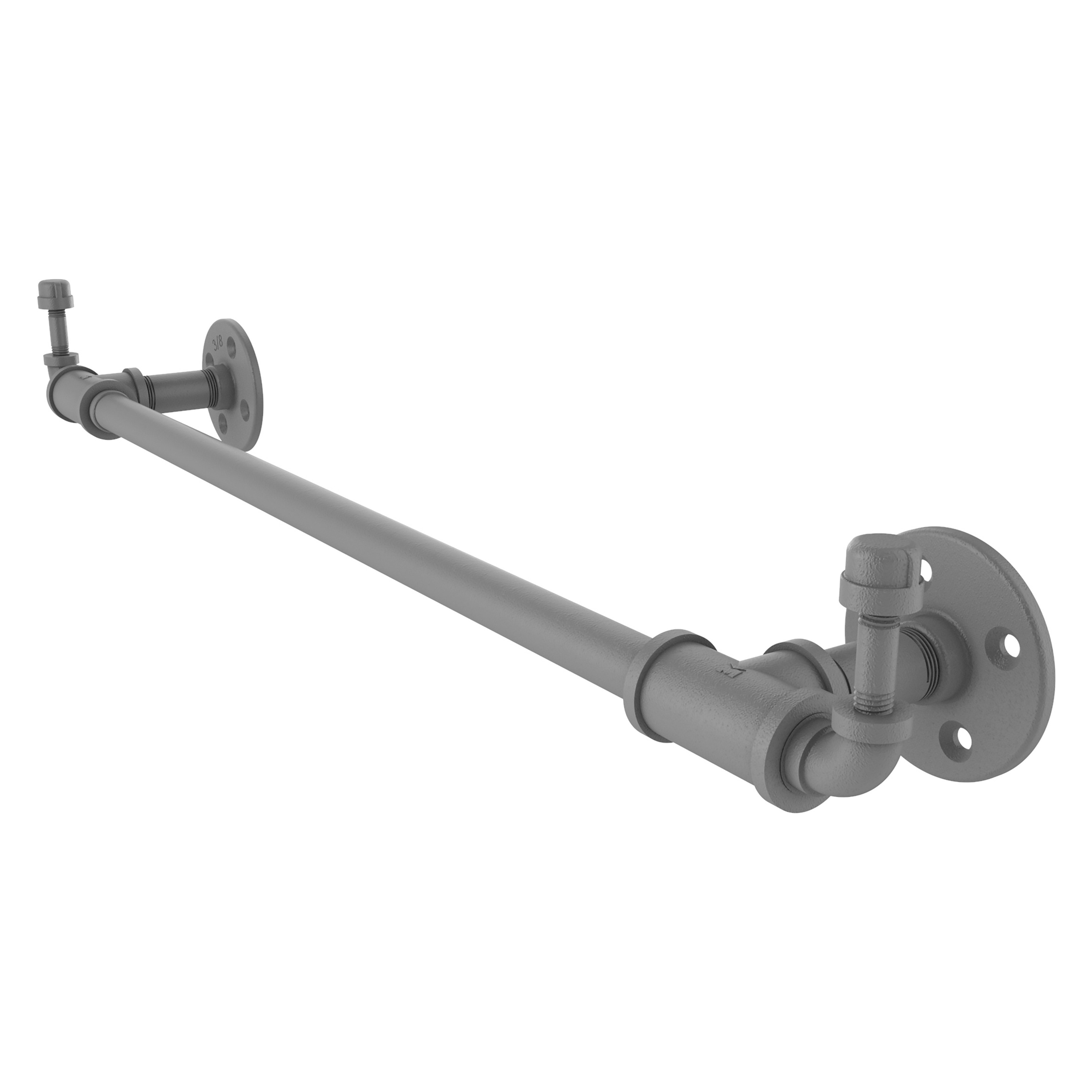 Allied Brass P-250-24-TBHK-GYM Pipeline 24-in Matte Gray Wall mount Single Towel Bar
