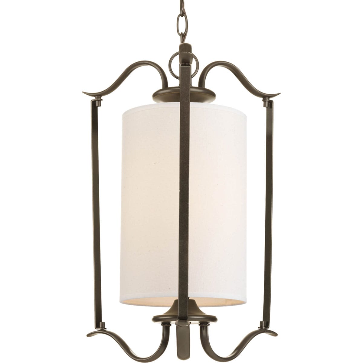 Progress Lighting P3799-20 Inspire 1 -Light Antique Bronze Traditional Tinted glass Cylinder Medium Hanging Pendant light