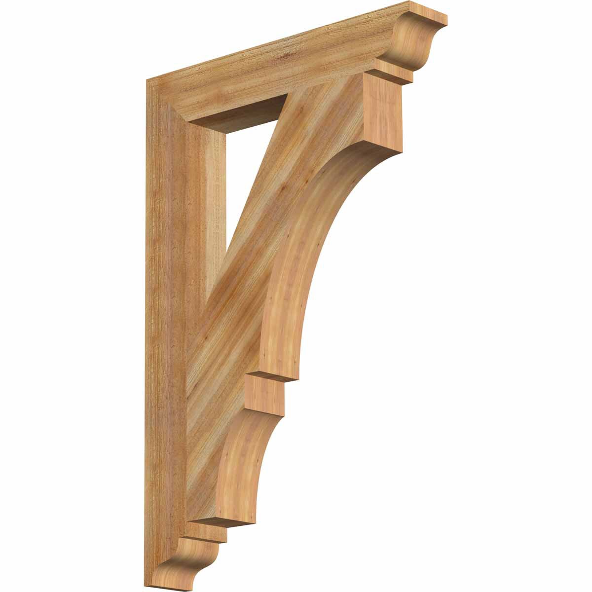 Ekena Millwork BKT04X24X36BOA01RWR Balboa traditional rough sawn 4-in x 24-in x 36-in Western red cedar Brown Wood Standard bracket