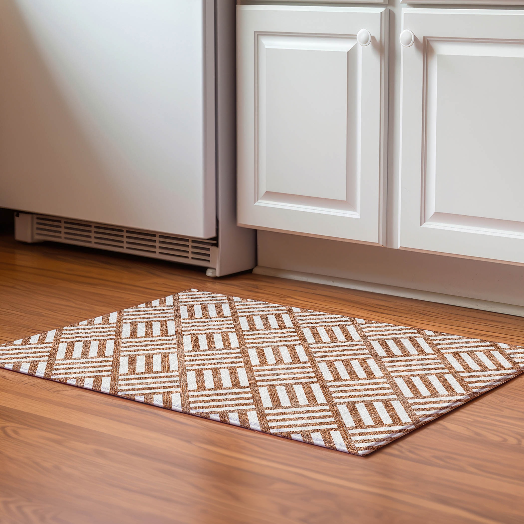 Addison Rugs AMF620PK20X30 Mayfield AMF620PK 2 x 3 (ft) Loomed Paprika Rectangular Indoor Geometric Machine washable Pet Friendly Area rug
