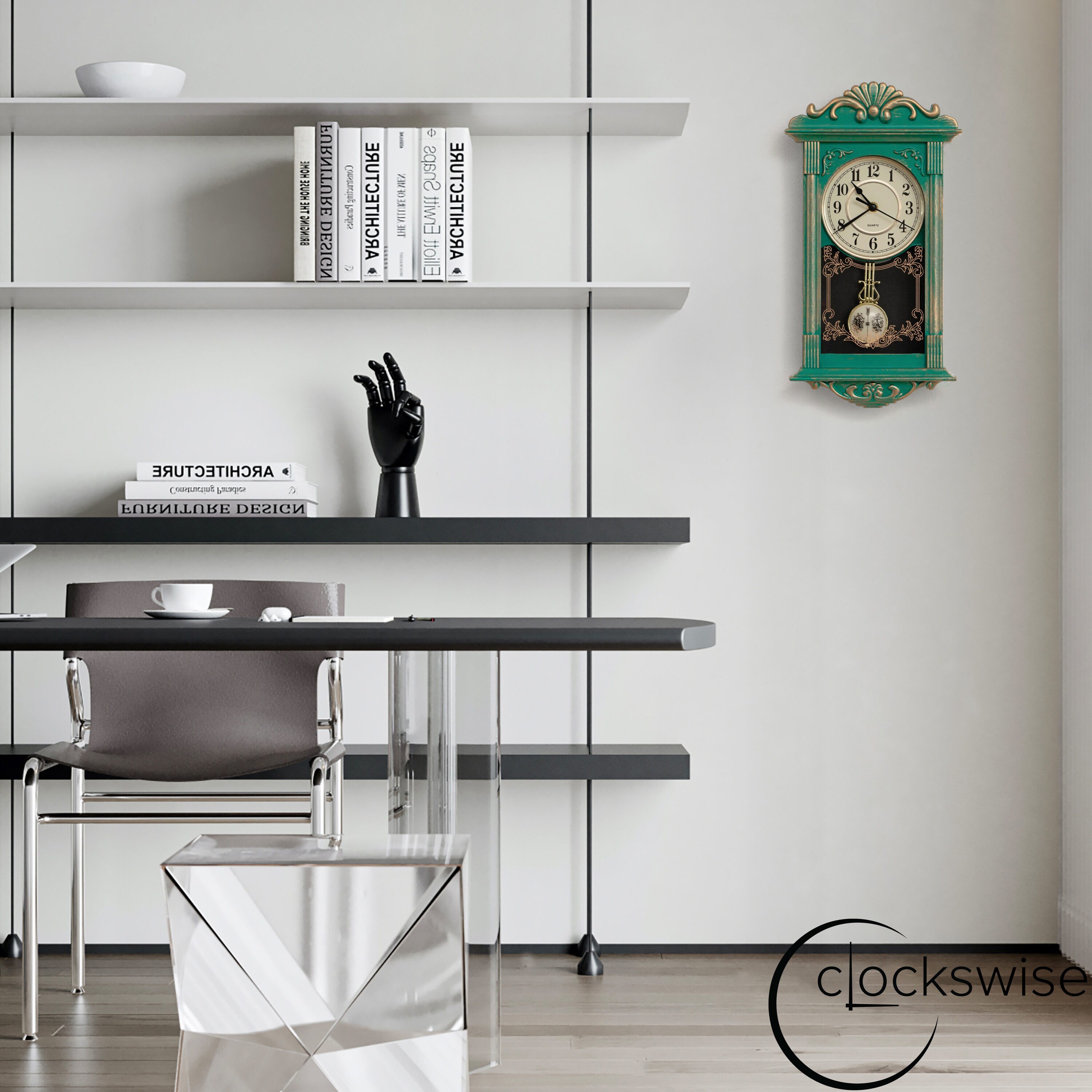 Clockswise QI004145.GN Indoor-Outdoor-Clocks - View #3