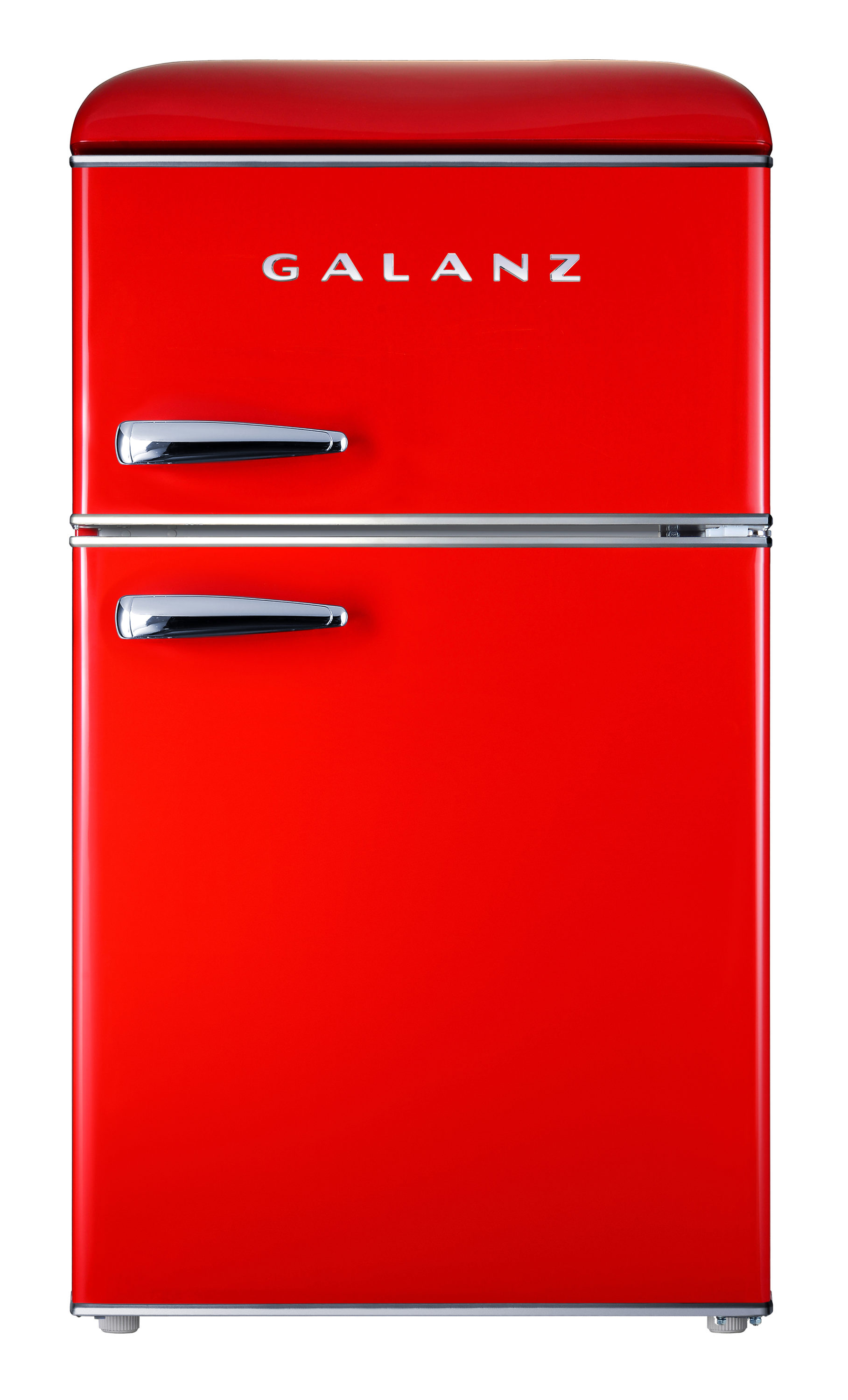Galanz 3.1-cu ft retro dual door refrigerator 3.1-cu ft Standard-depth ...