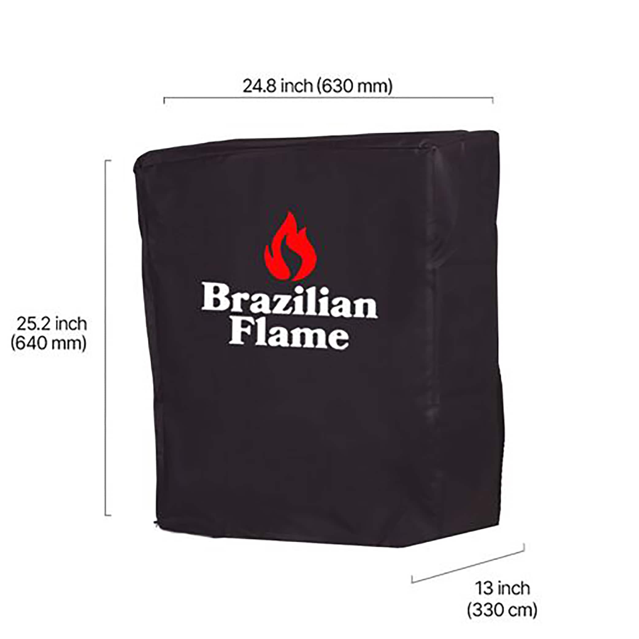 Black PVC Coated Polyester Rotisserie Grill Cover with Adjustable Straps