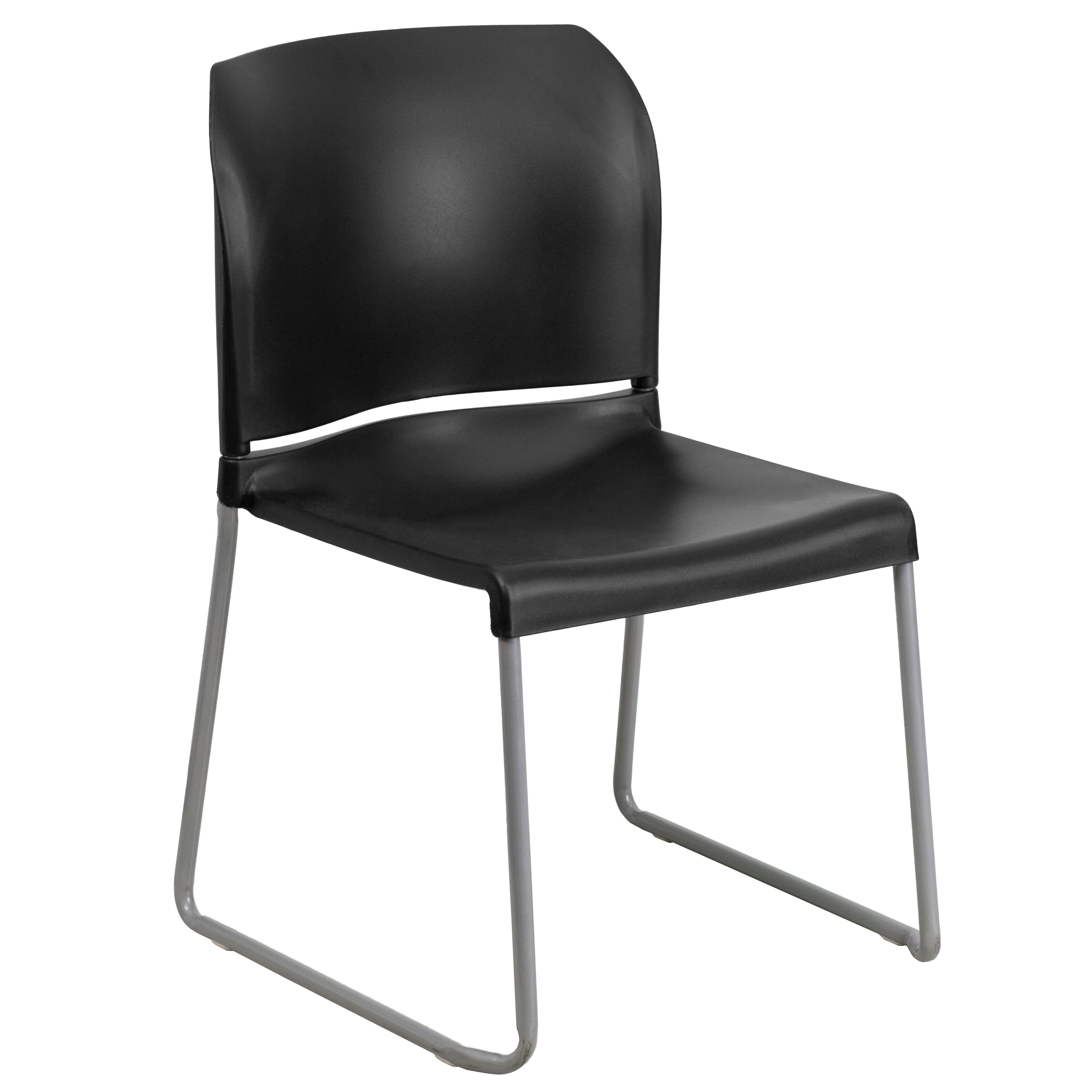 Flash Furniture 847254056700 Modern Black Plastic Accent Chair