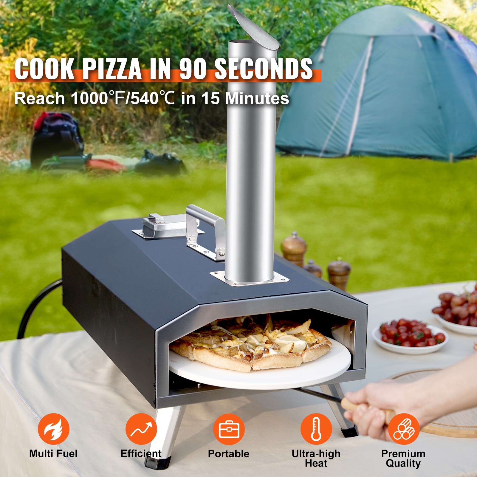 VEVOR SCBXSPSLYCKL01810V0 Outdoor-Pizza-Ovens - View #2