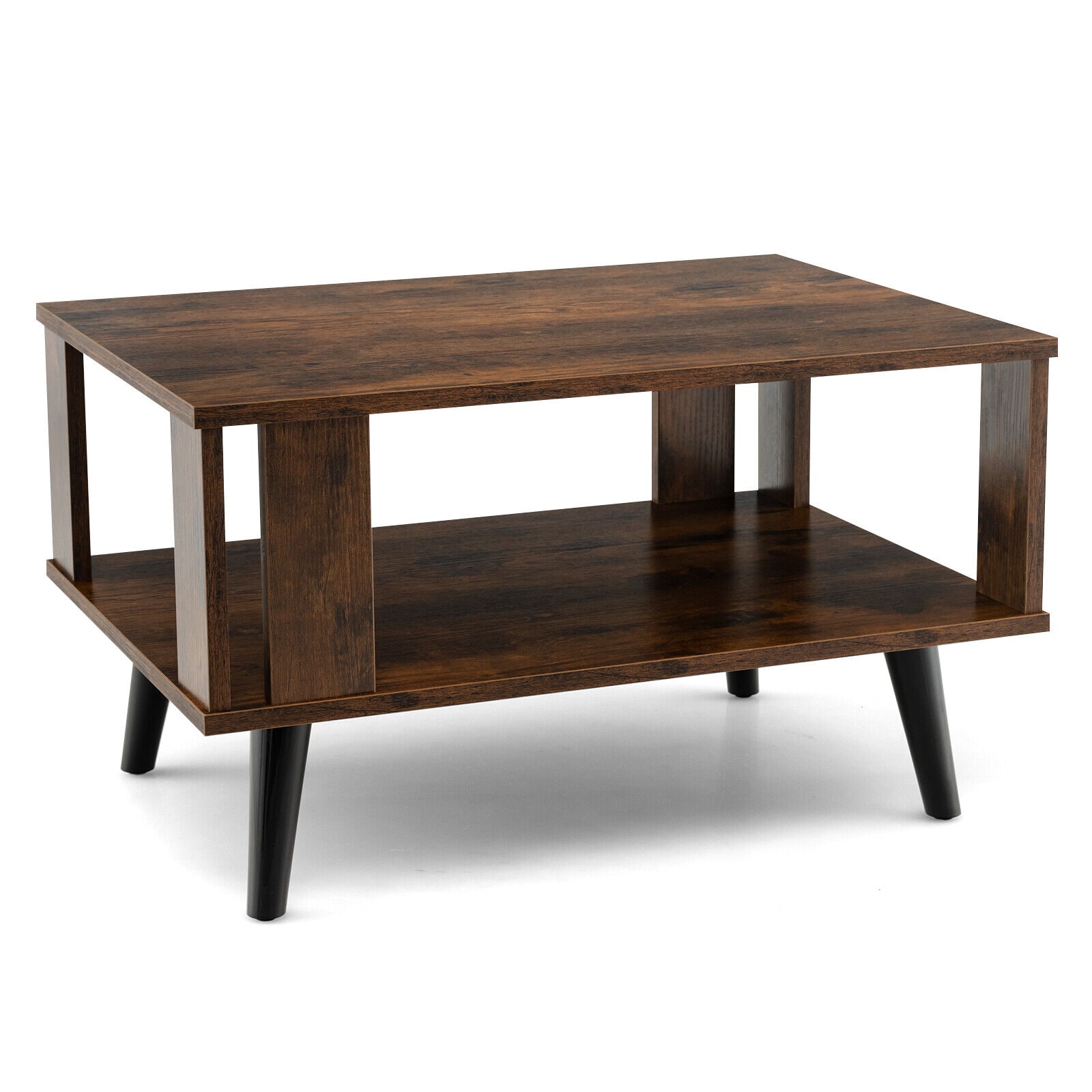 LIVIZA INS-61769GR Rustic Brown MDF Modern Coffee Table