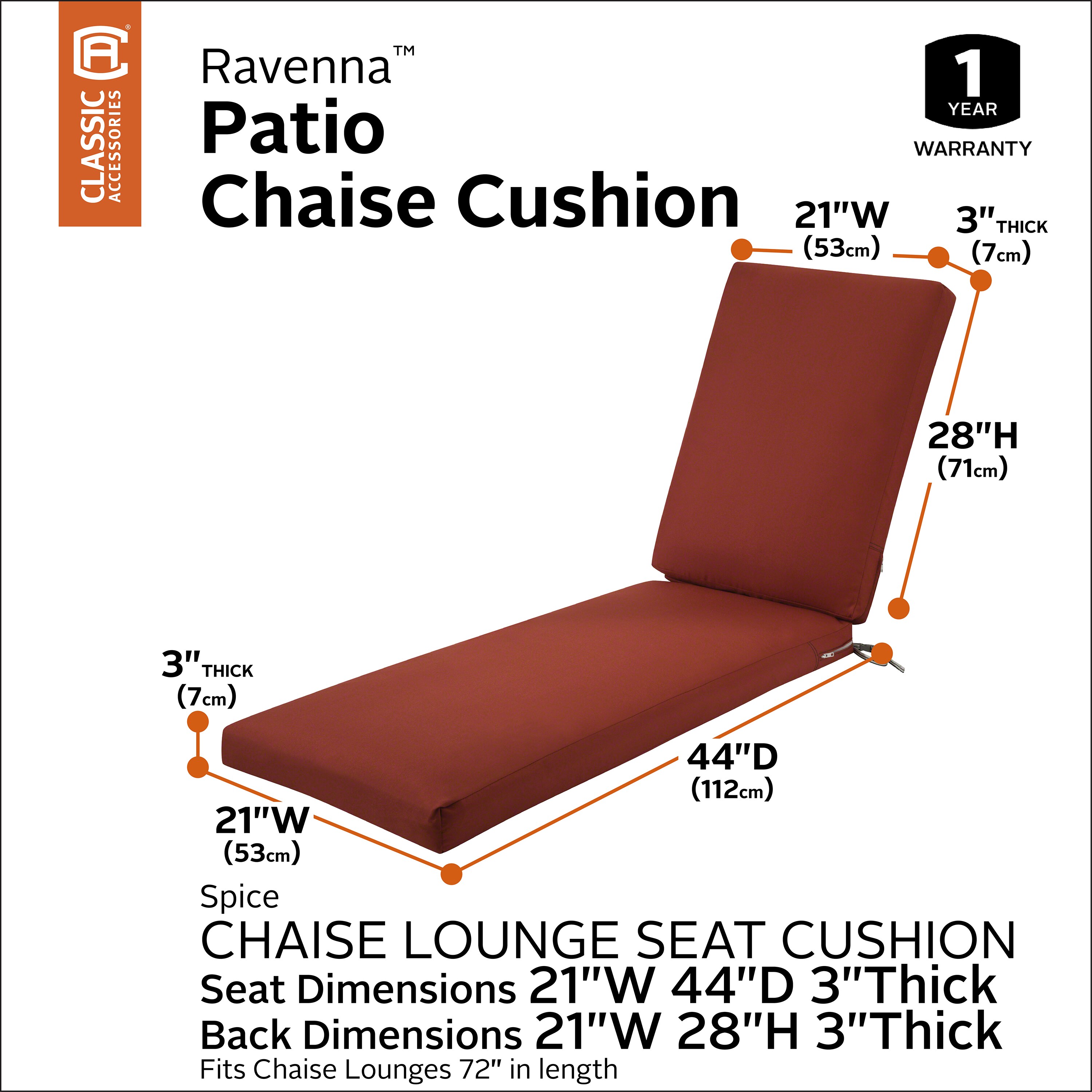 Classic Accessories 62-001-SPICE-EC Patio-Furniture-Cushions - View #6