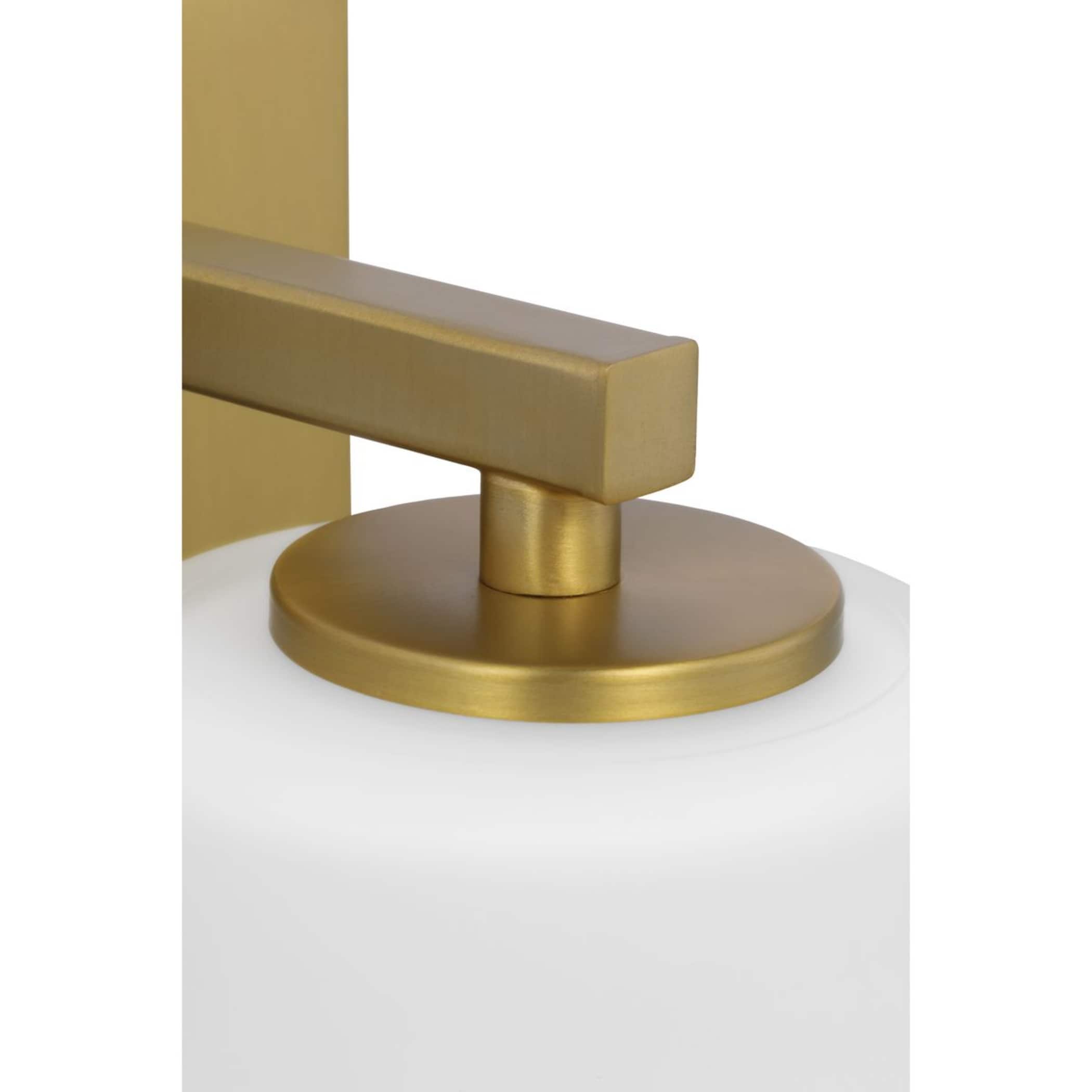 Vertex Brushed Gold 1-Light Bath Wall Sconce