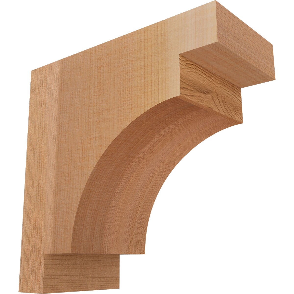 Ekena Millwork COR04X08X08MED00SWR 3.5-in x 8-in x 8-in Mediterranean Unfinished Western Red Cedar Wood Paintable/Stainable Corbel