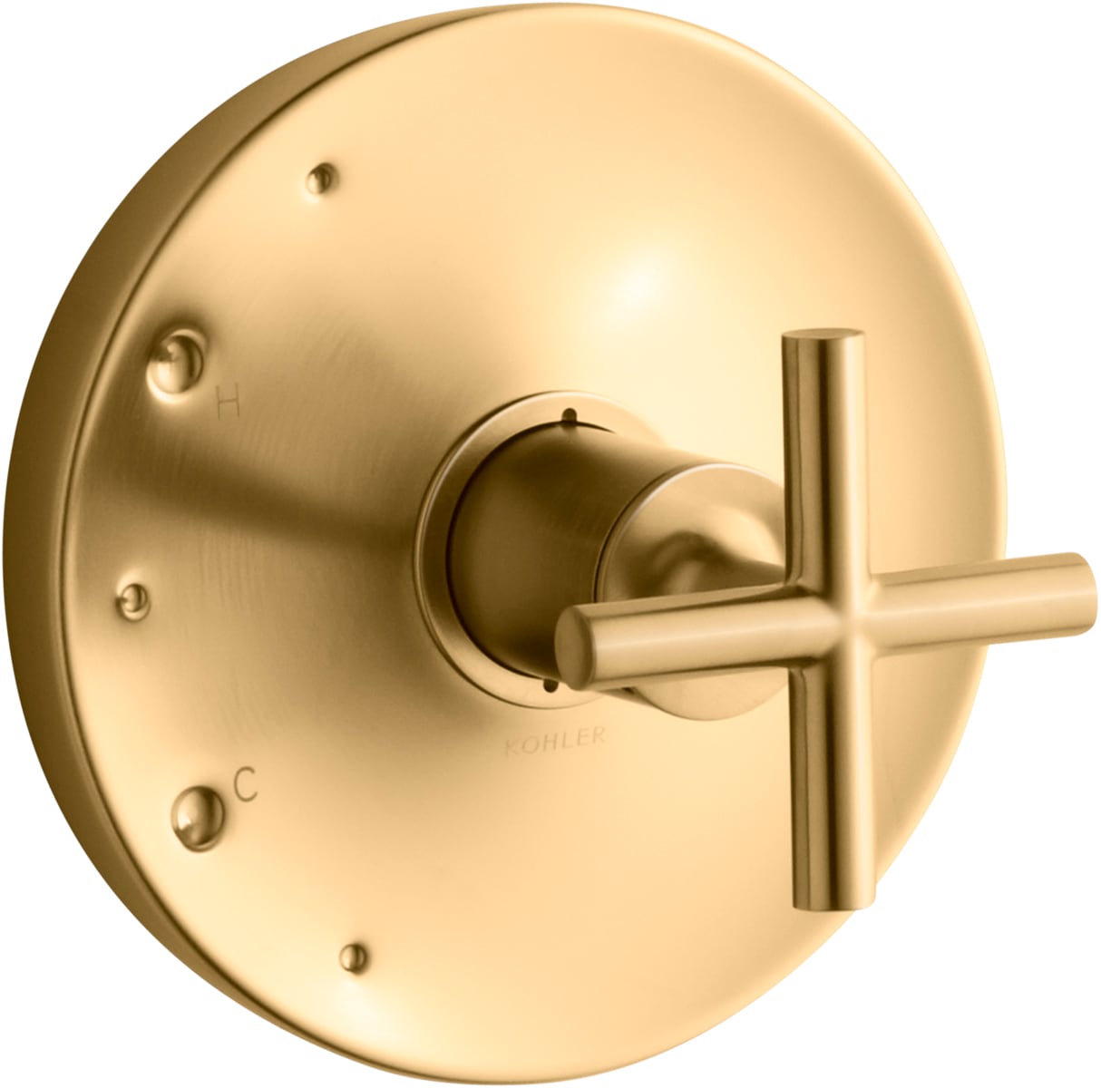 KOHLER K-TS14423-3-2MB Vibrant Brushed Moderne Brass Cross Shower Faucet Handle
