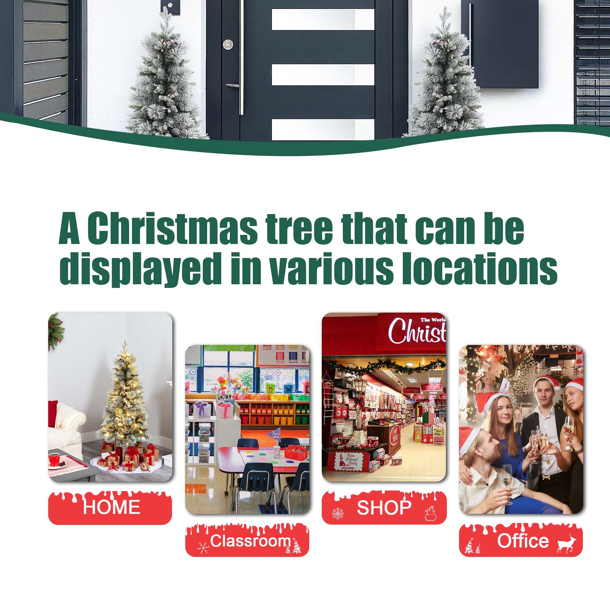 LuxenHome WHAP1804 Artificial-Christmas-Trees - View #12