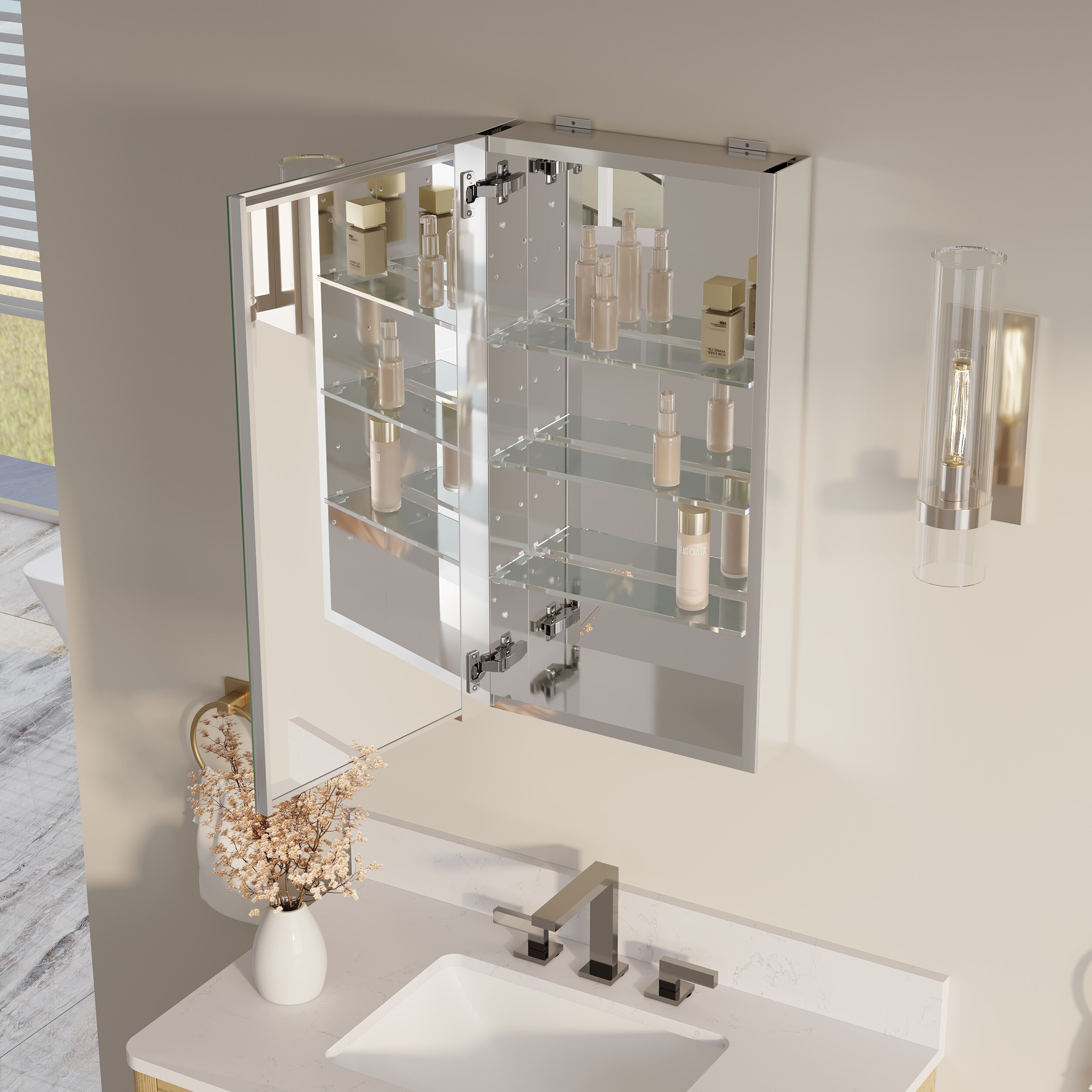 WELLFOR BTZ8036CA Bathroom-Medicine-Cabinets - View #9