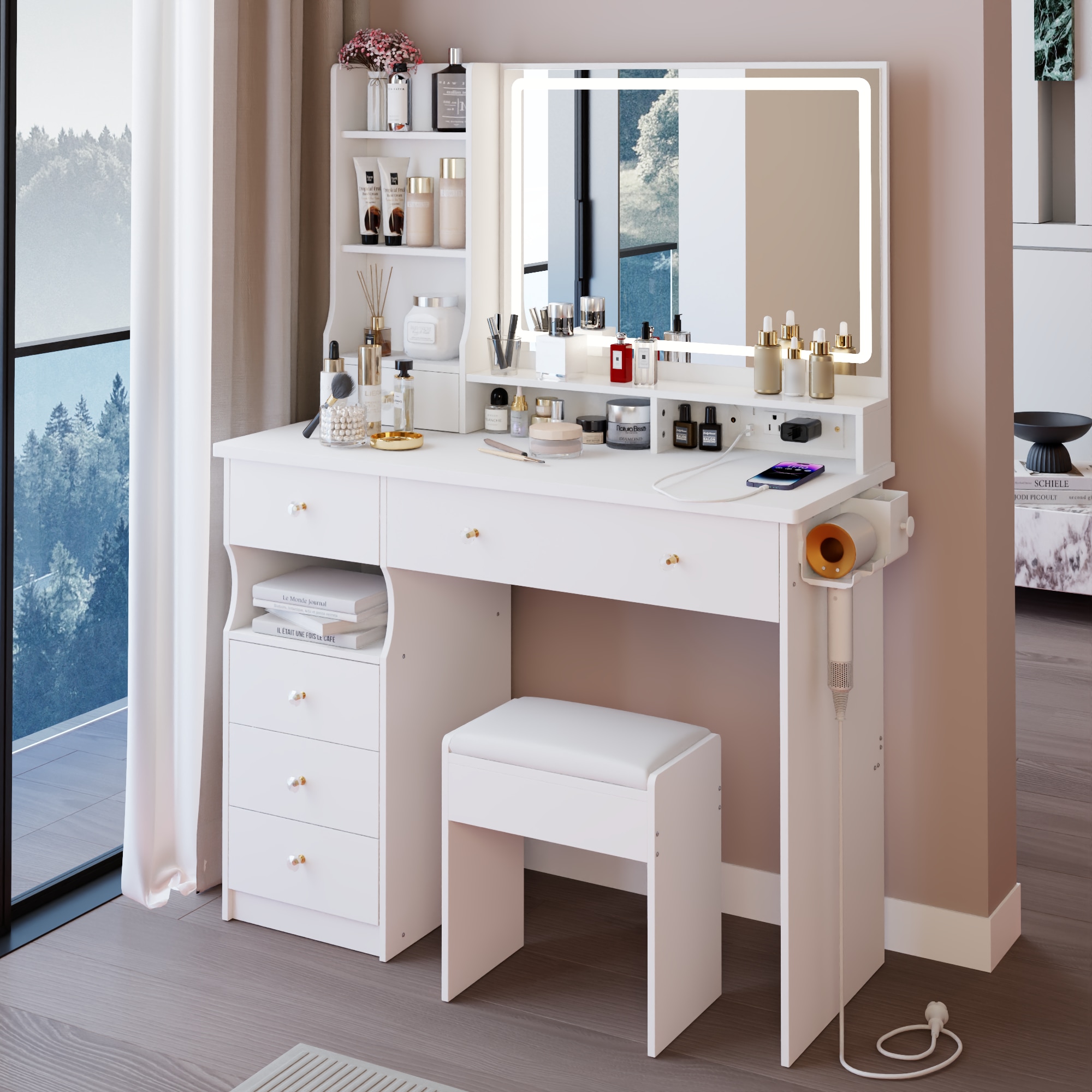 Kahomvis AC-QPCRAZY-06 Bedroom-Vanities - View #9