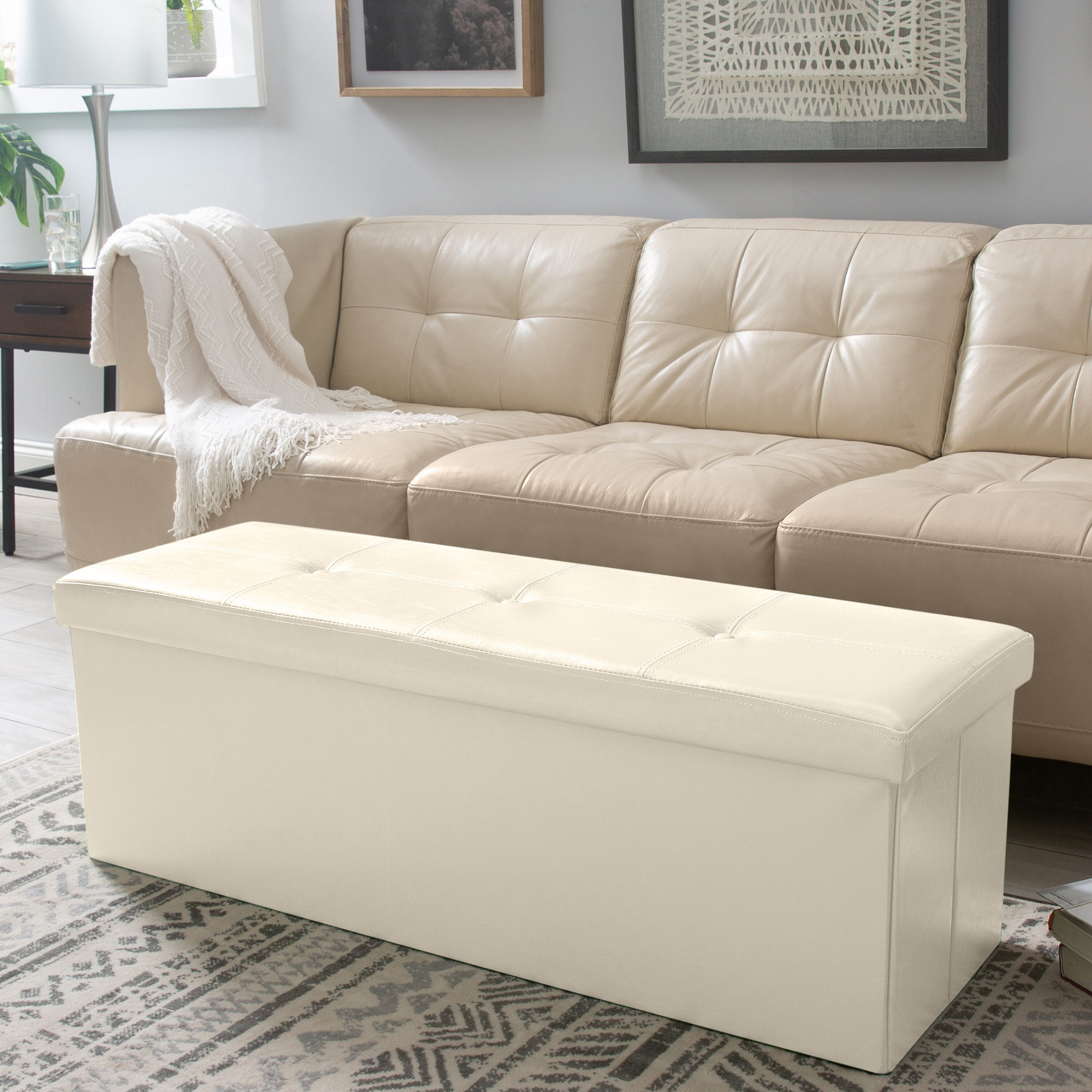 Simplify F-0645-IVORY-BX Indoor-Ottomans - View #4