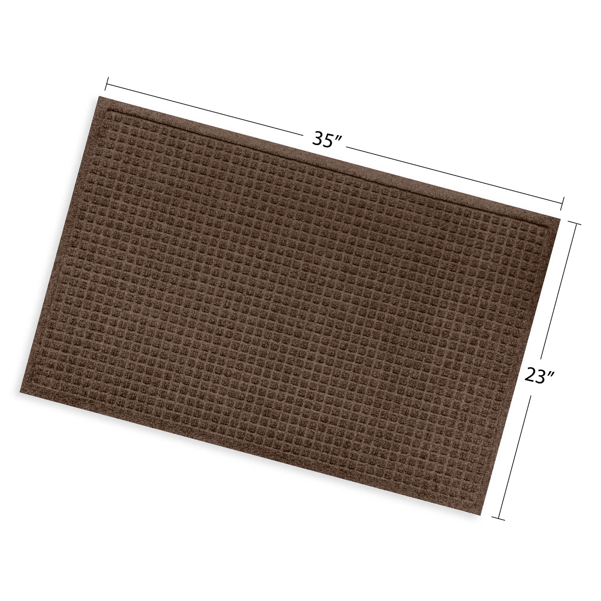 Eco-Friendly WaterHog Cubes Doormat in Dark Brown, 2'x3'