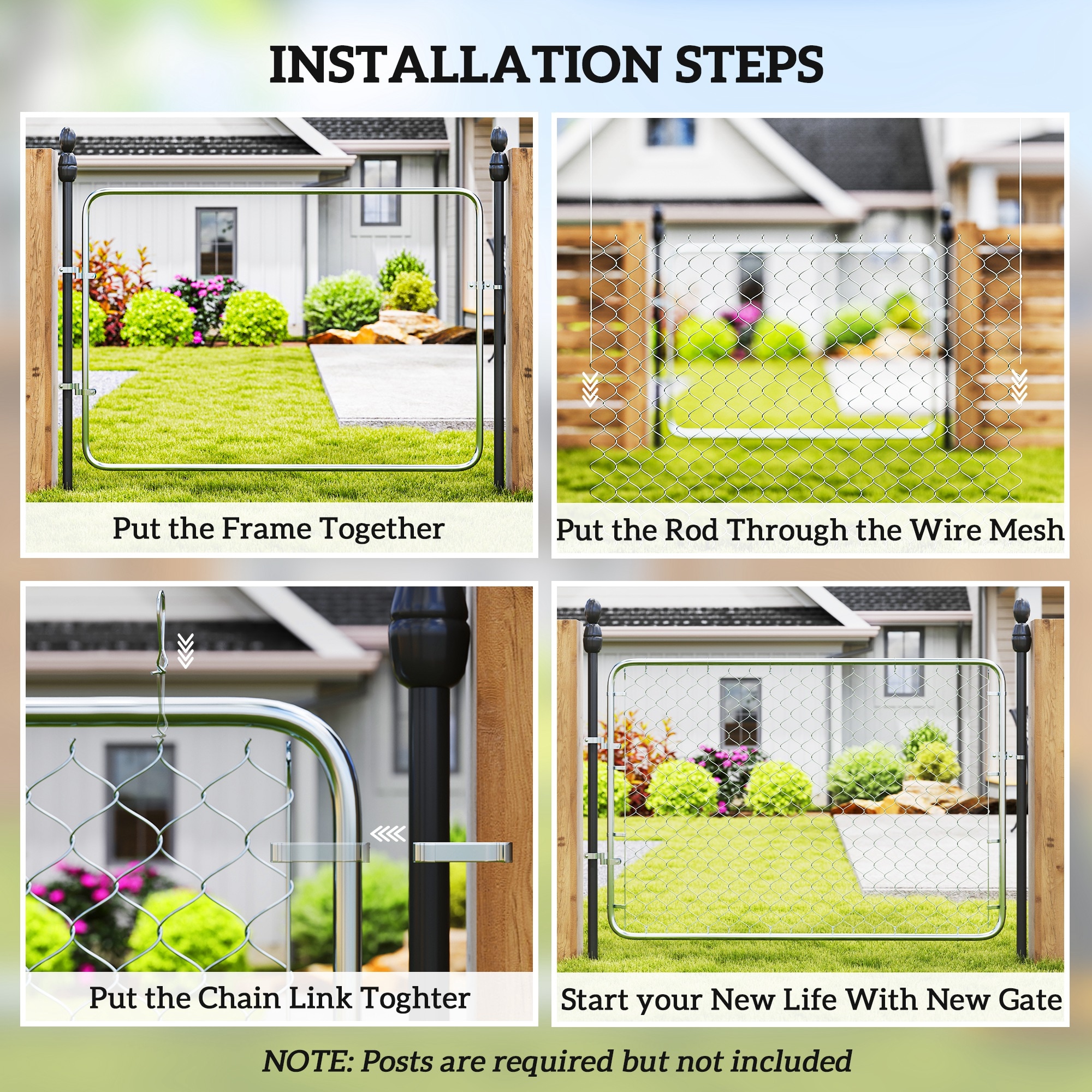Outsunny B70-071V00SR Garden-Utility-Fencing - View #6