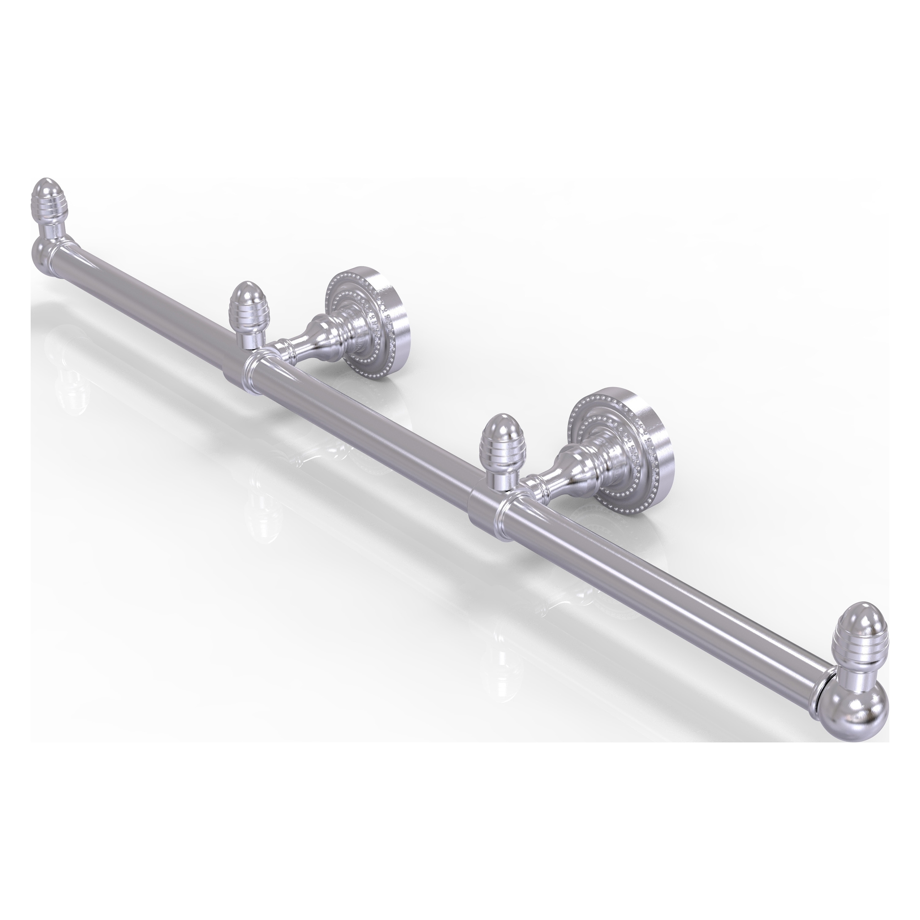 Allied Brass BPDT-HTB-3-SCH Dottingham 22-in double Satin Chrome Wall mount Double Towel Bar