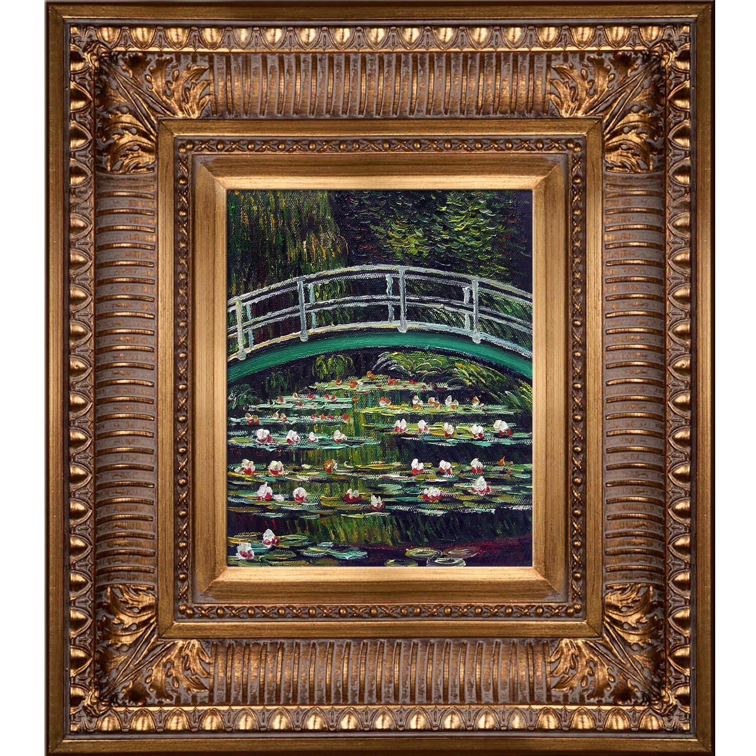 White water lilies and the japanese bridge, 1899 Wall Art at Lowes.com