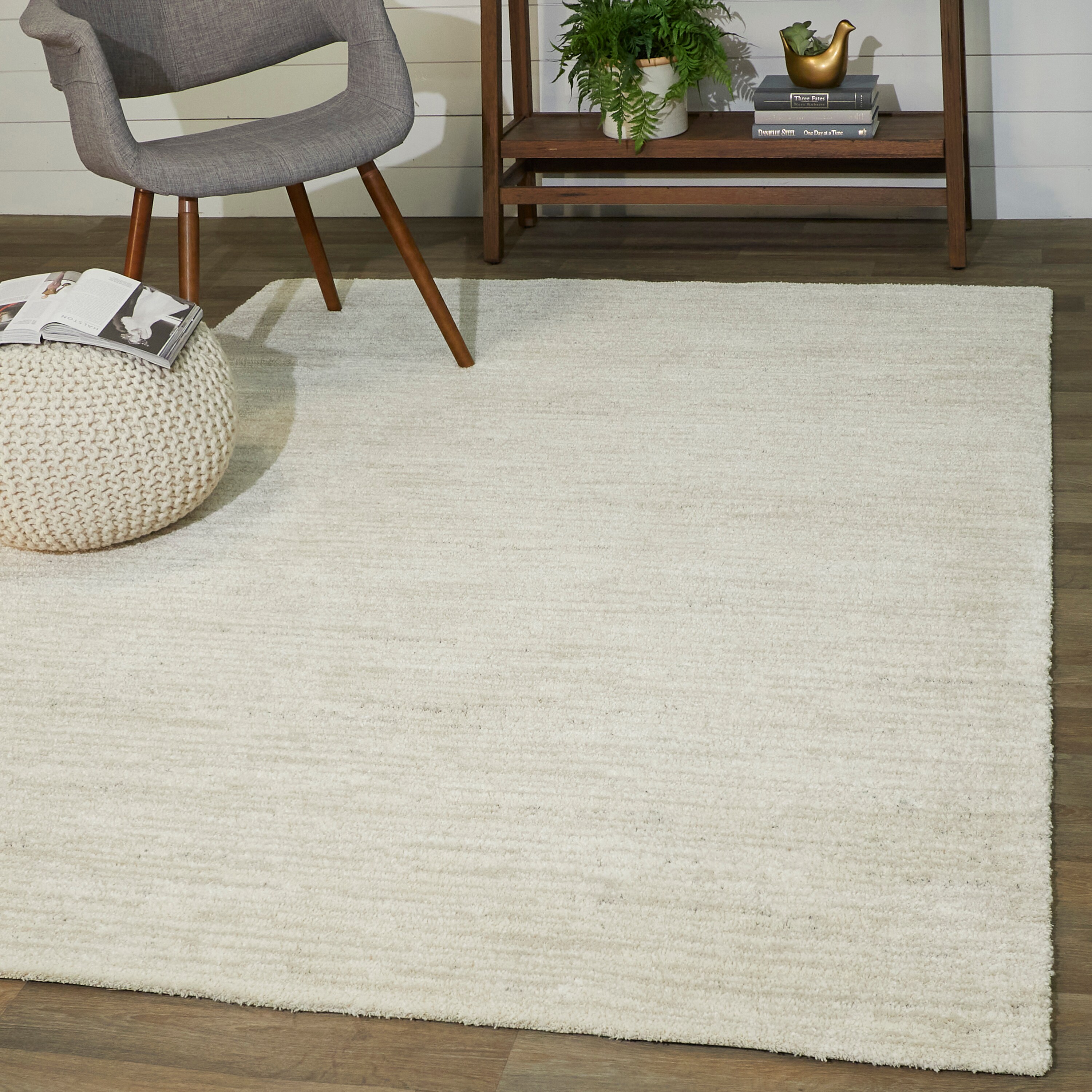 Origin 21 3090469 Baerock 2 x 7 (ft) Loomed Polyester Cream Rectangular Indoor Stripe Global Runner rug