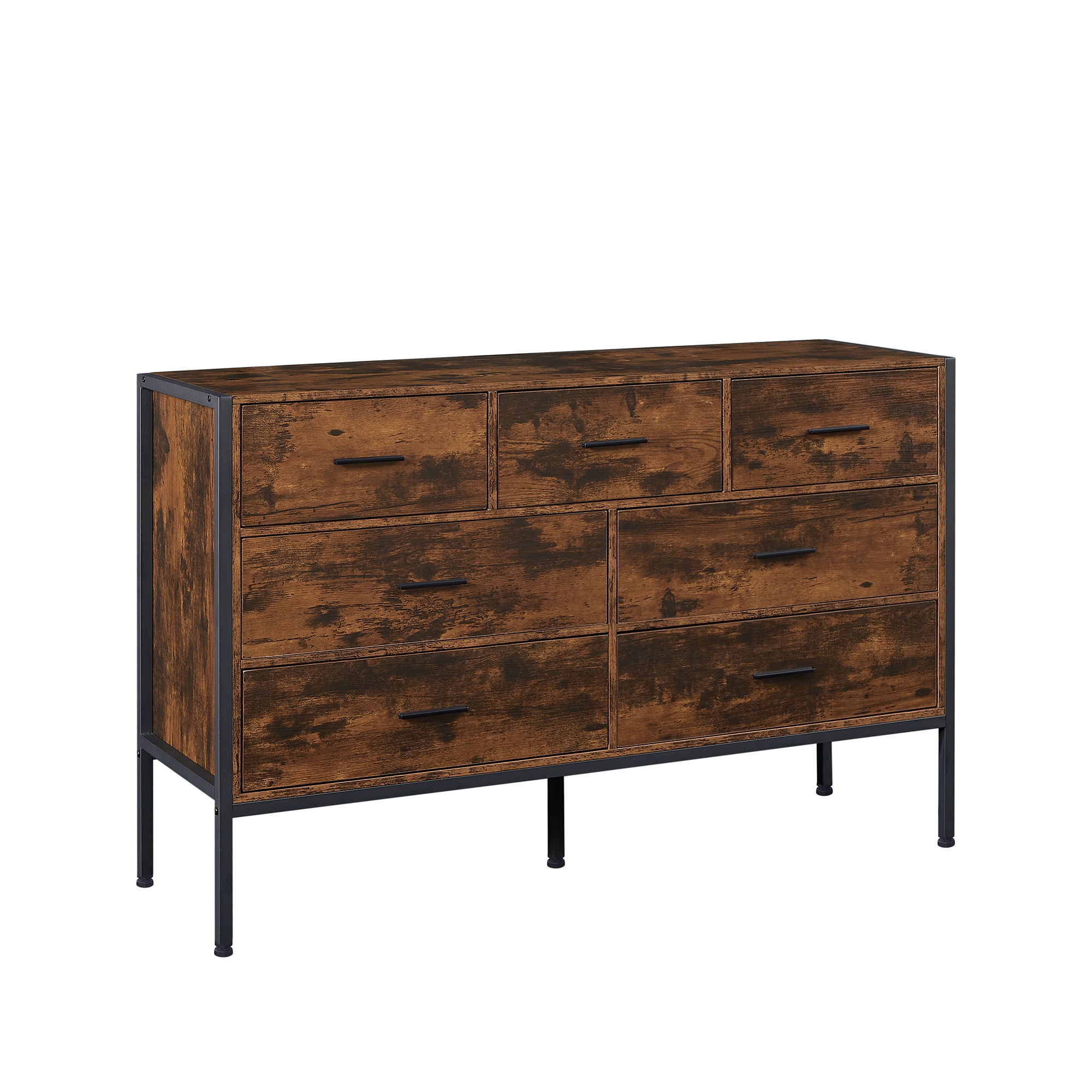 SINOFURN SYC250008BN Brown 7 -Drawer Combo dresser