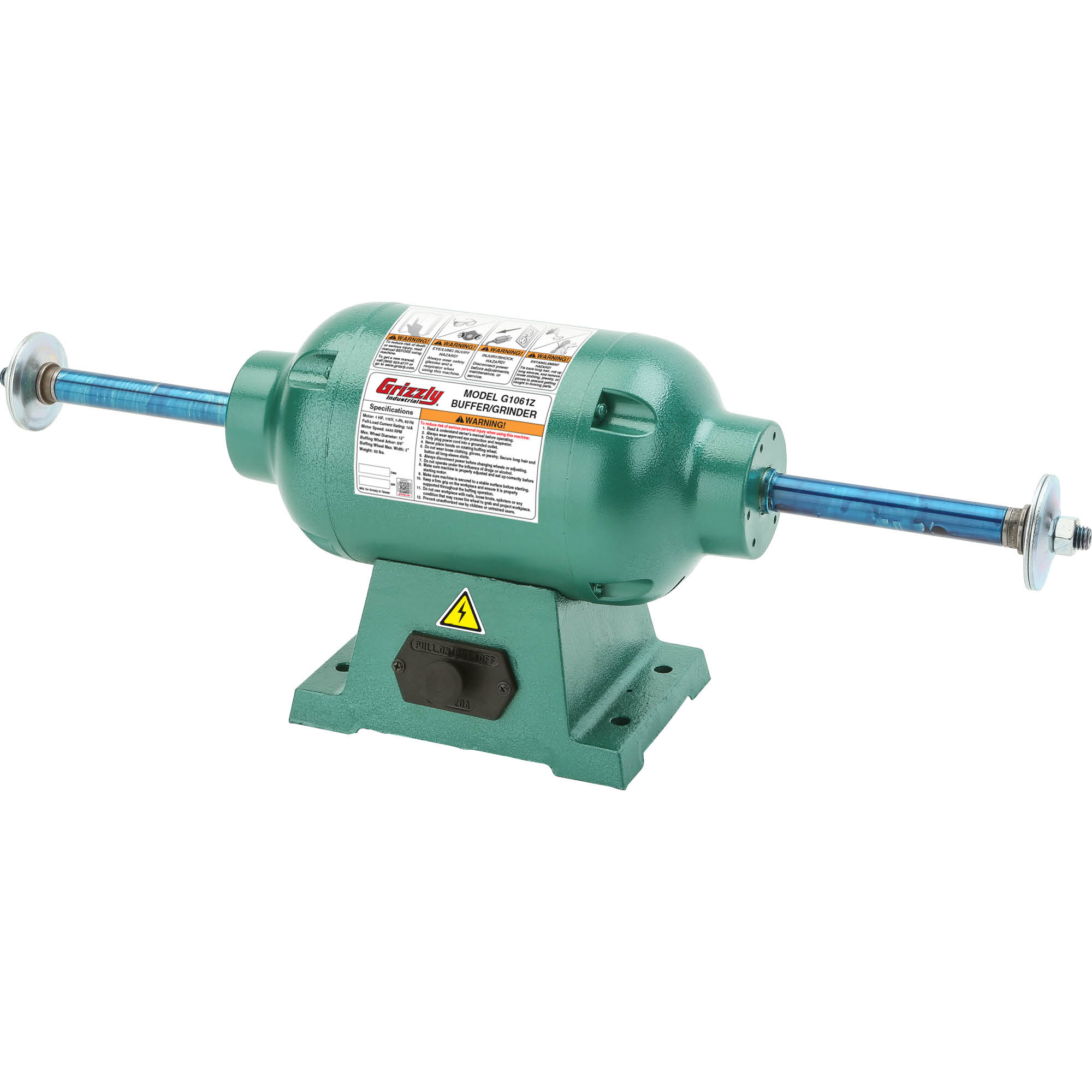 Grizzly G1061Z 12-in 1725 RPM Buffer #G1061Z