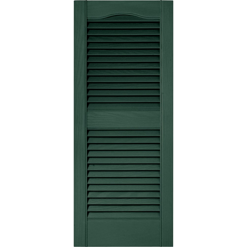 Vantage V1711436028 14.563-in W x 35.563-in H Forest Green Louvered Exterior Shutters ( 1 -Pack )
