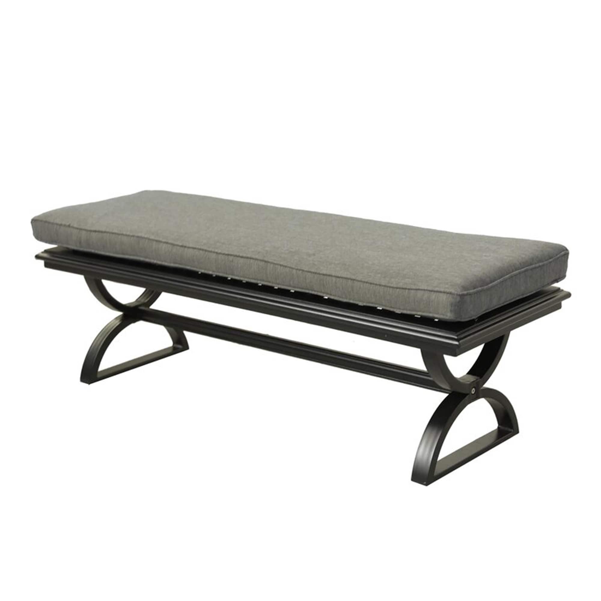 Mondawe MA-GCABQ-176046 60-in W x 30-in H Bronze Steel Garden Bench