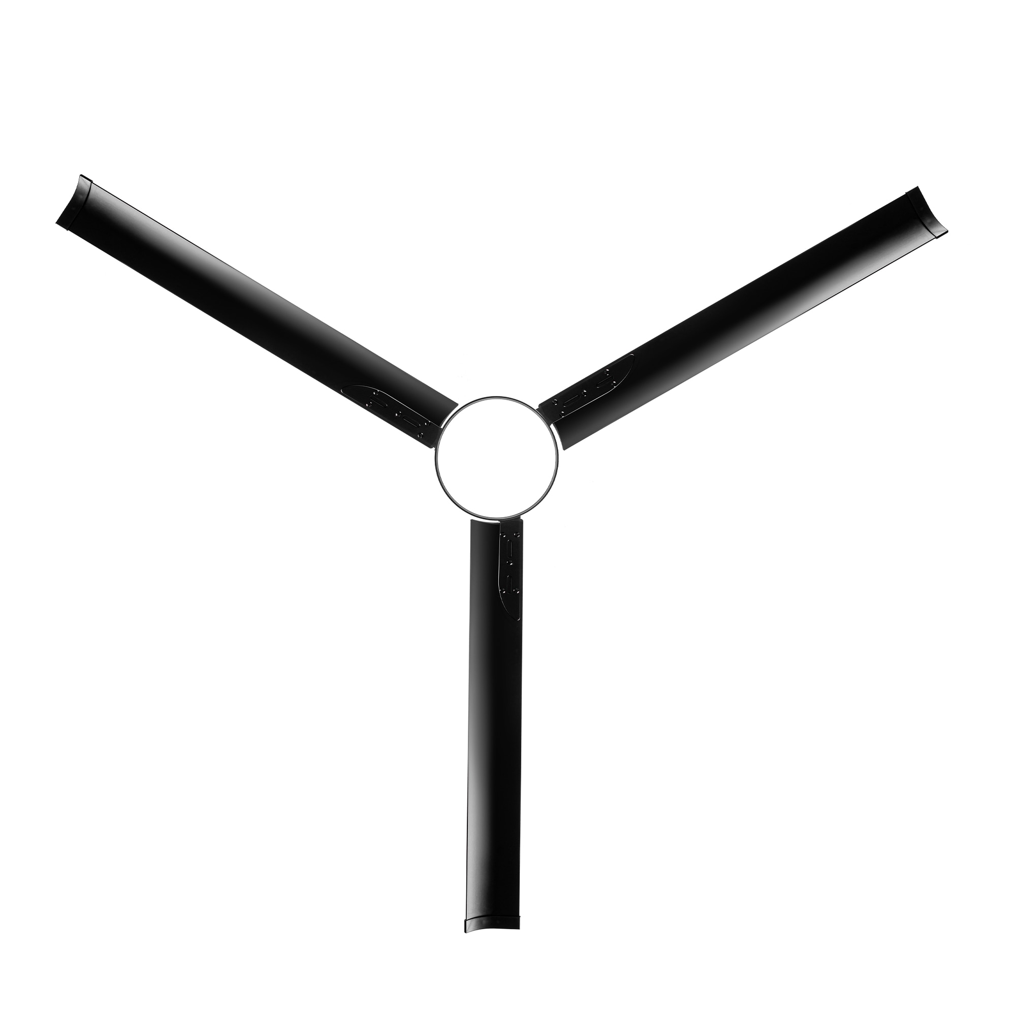72-Inch Matte Black Ceiling Fan with LED Light and Remote