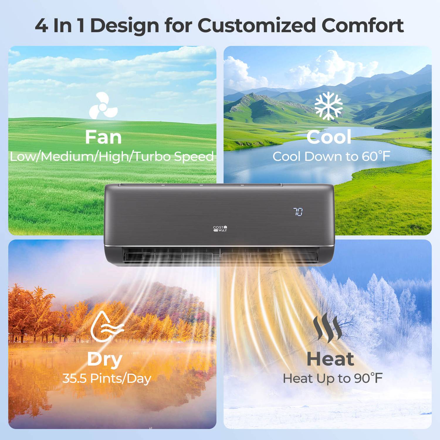 Costway HCST07218 Ductless-Mini-Splits - View #9