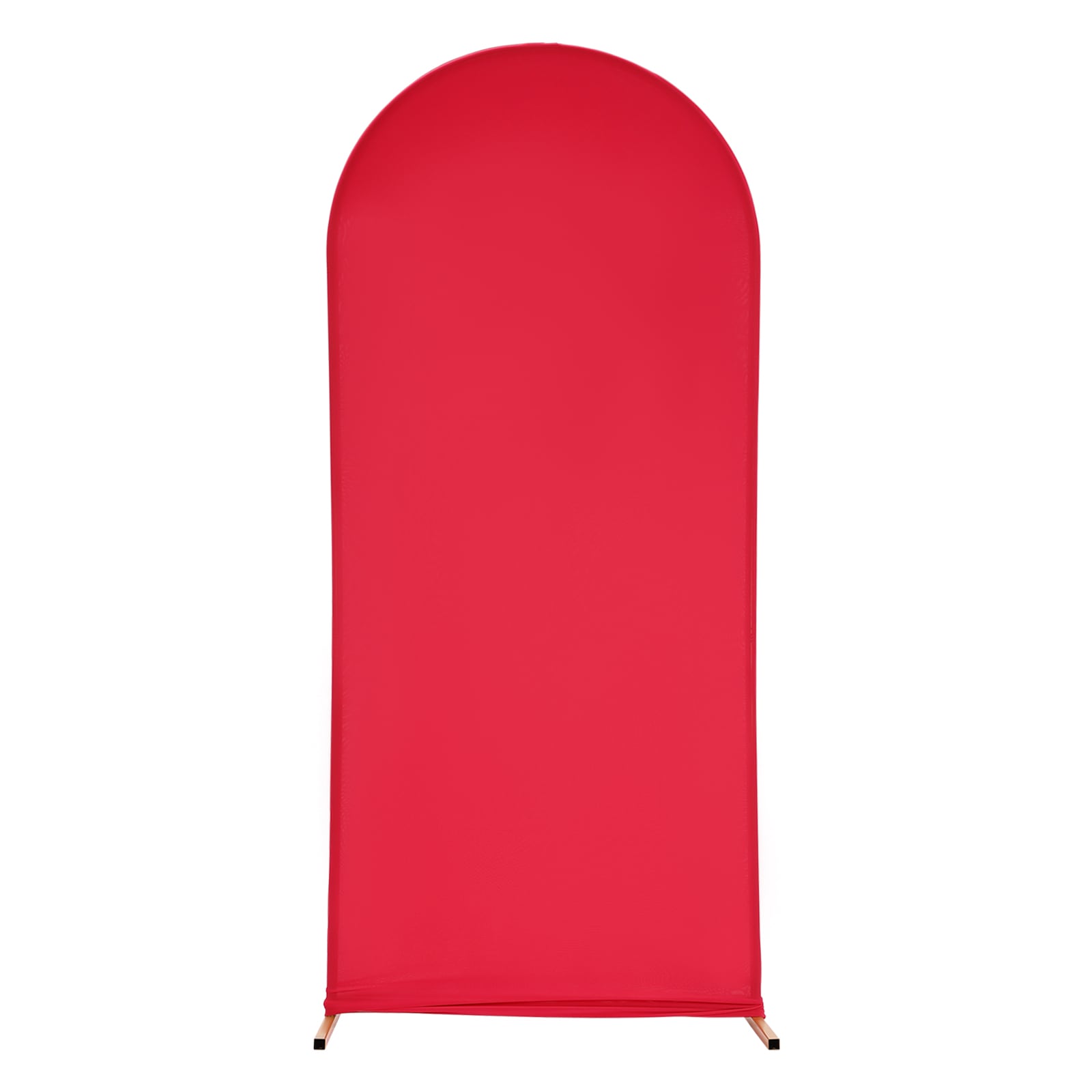 CNCEST YLJHKT-001600 2.62-ft W x 5.91-ft H Arched Red Background with Gold Arch Steel Garden Arbor