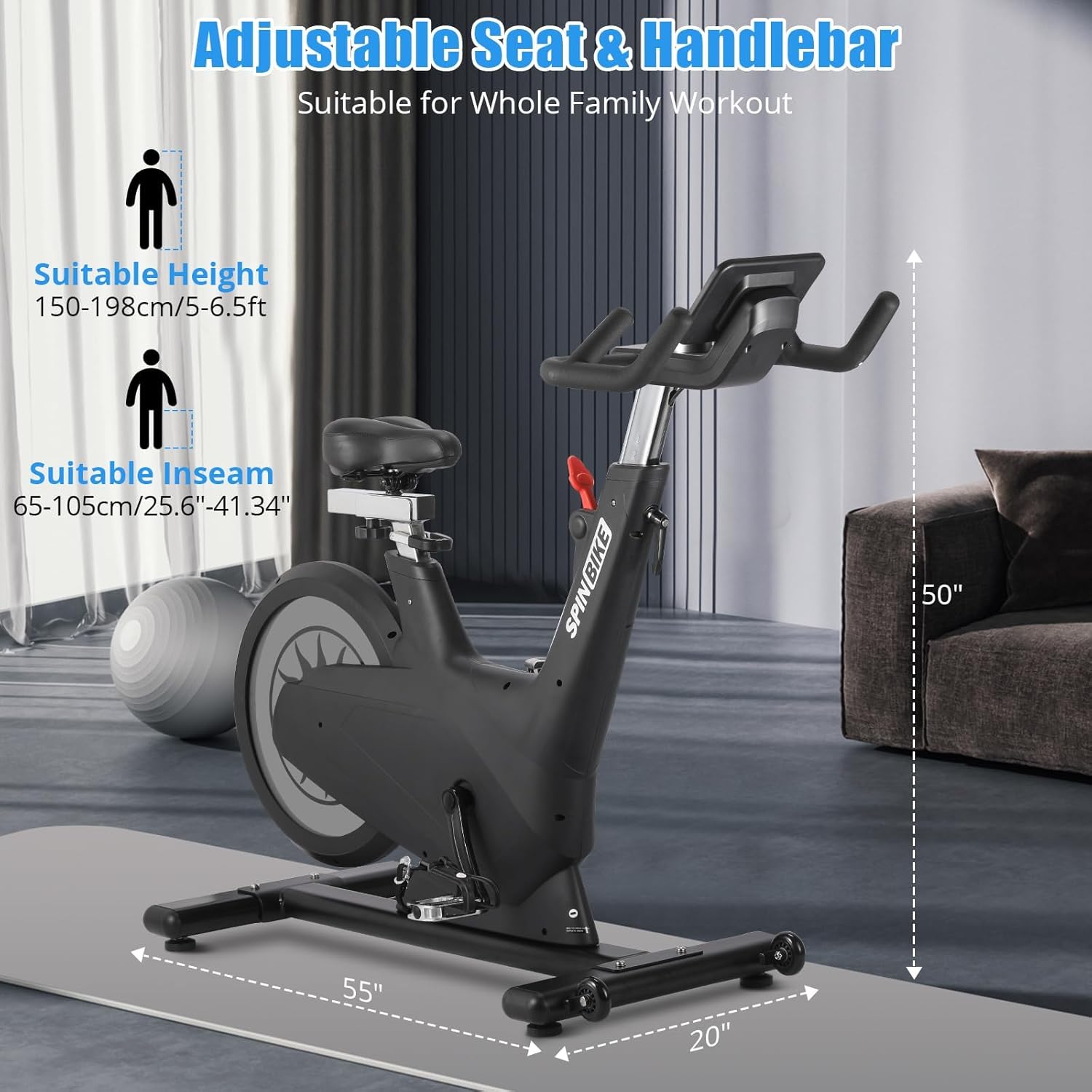 GAOMON LSPPJOK-U6SYN1QC2L Exercise-Bikes - View #2