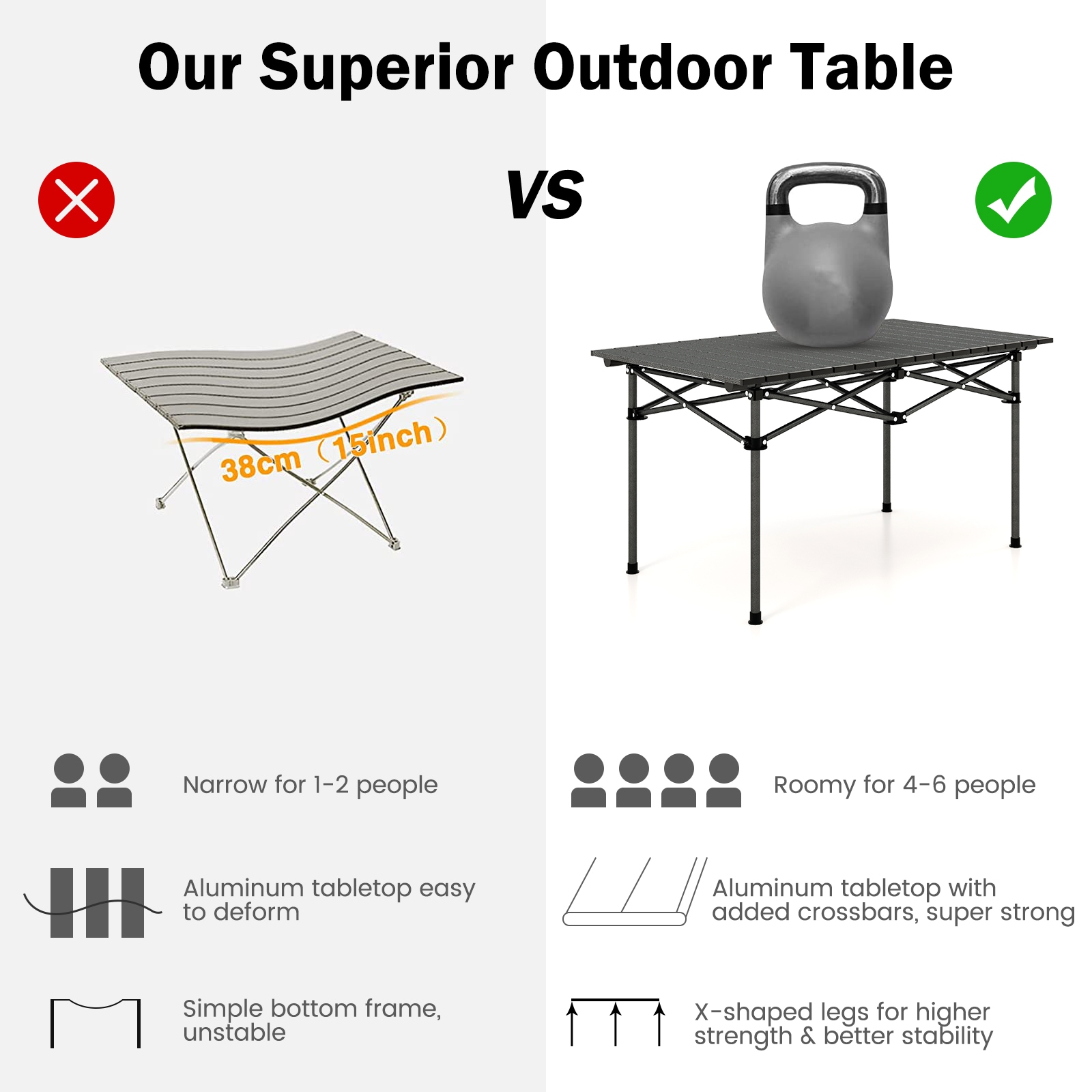 Forclover HYFE-10787CF Picnic-Tables - View #6