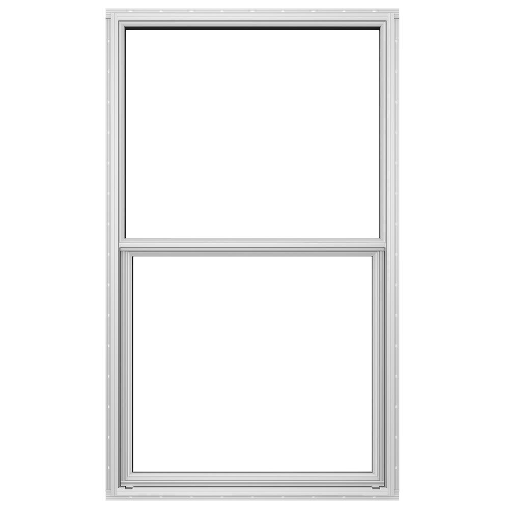 JELDWEN Builders Replacement White Aluminum Dualpane Single Hung