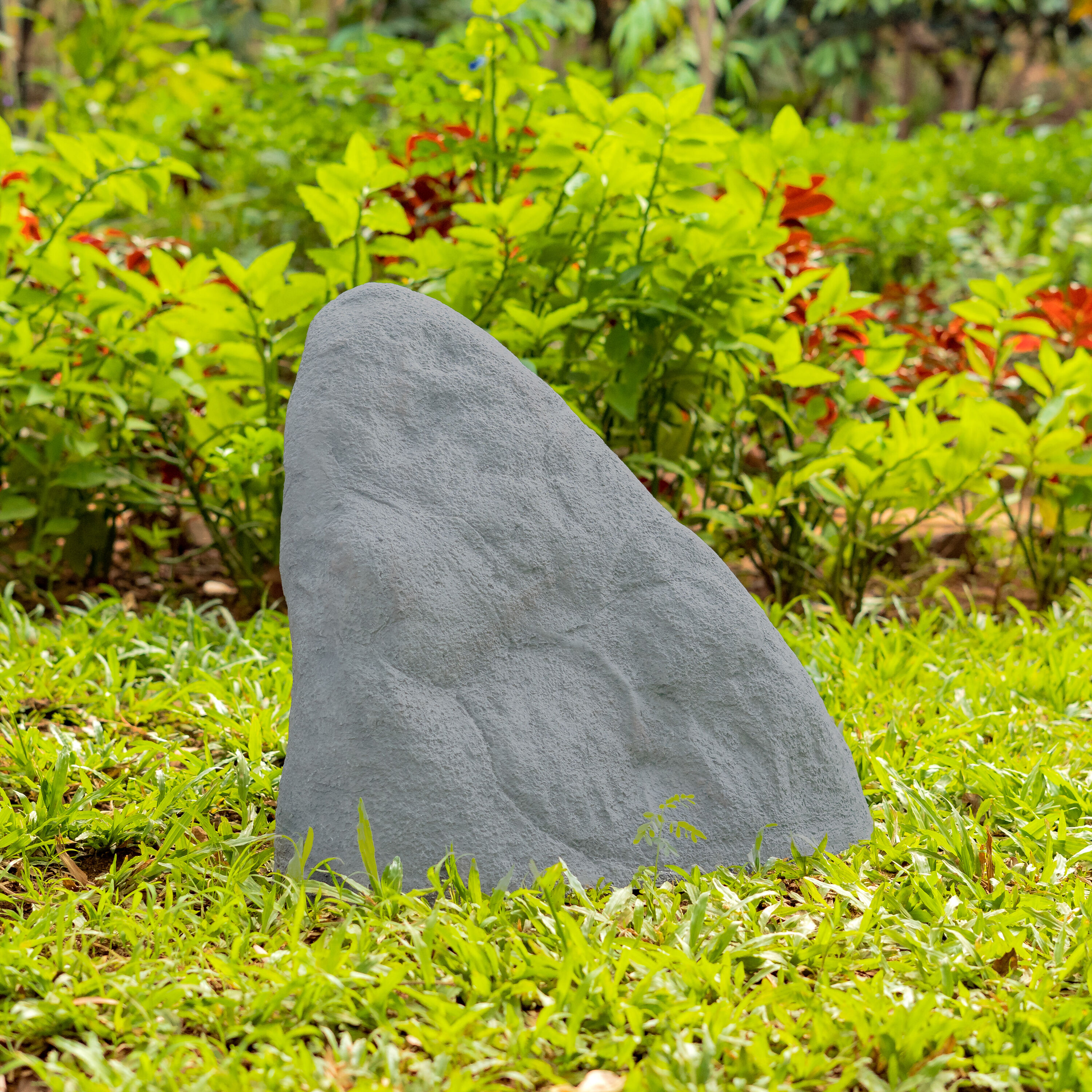 Granite Gray Monument-Shaped Faux Fiberglass Outdoor Rock