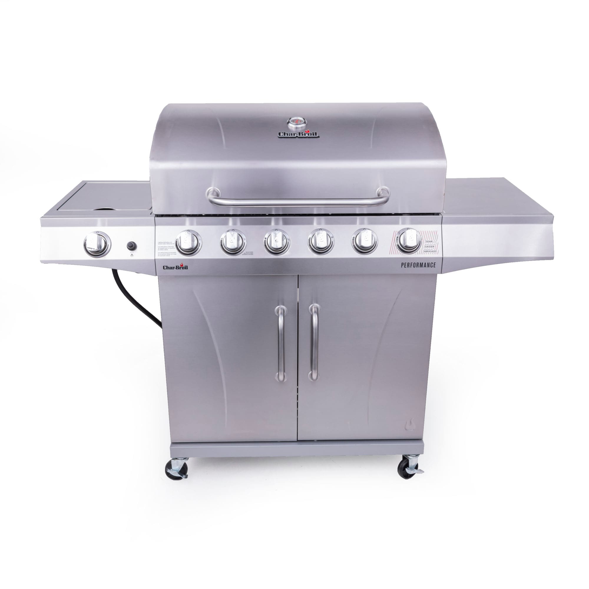 Char-Broil Performance Series Silver 6-Burner Liquid Propane Grill with 1 Side Burner in the Grills department at Lowes.com