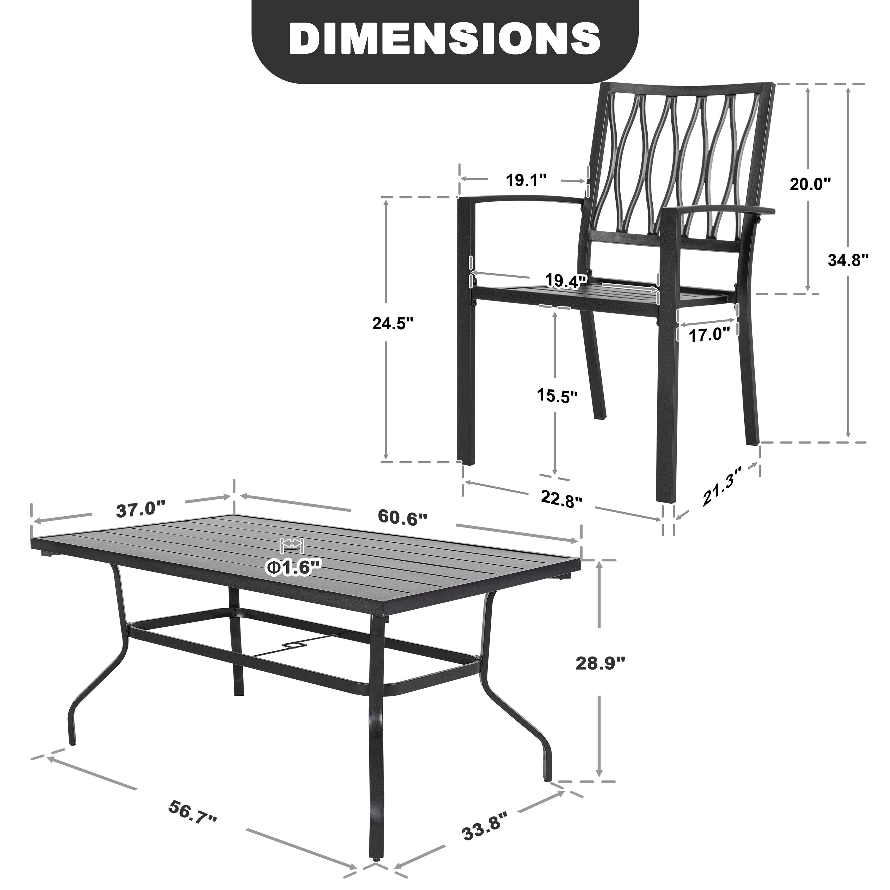 Nuu Garden SID013-01 Patio-Dining-Sets - View #2