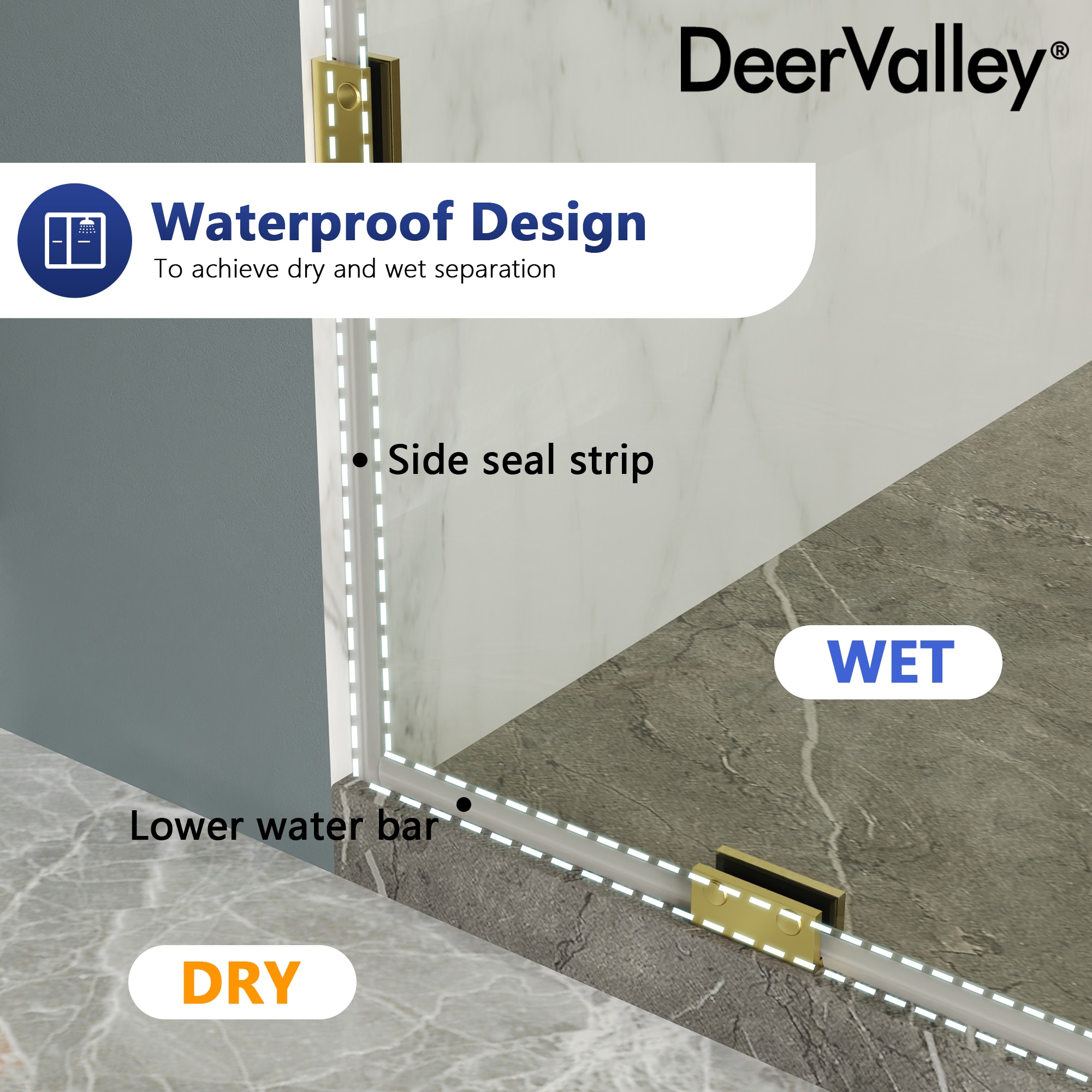 DeerValley DV-1SD0221G Shower-Doors - View #4