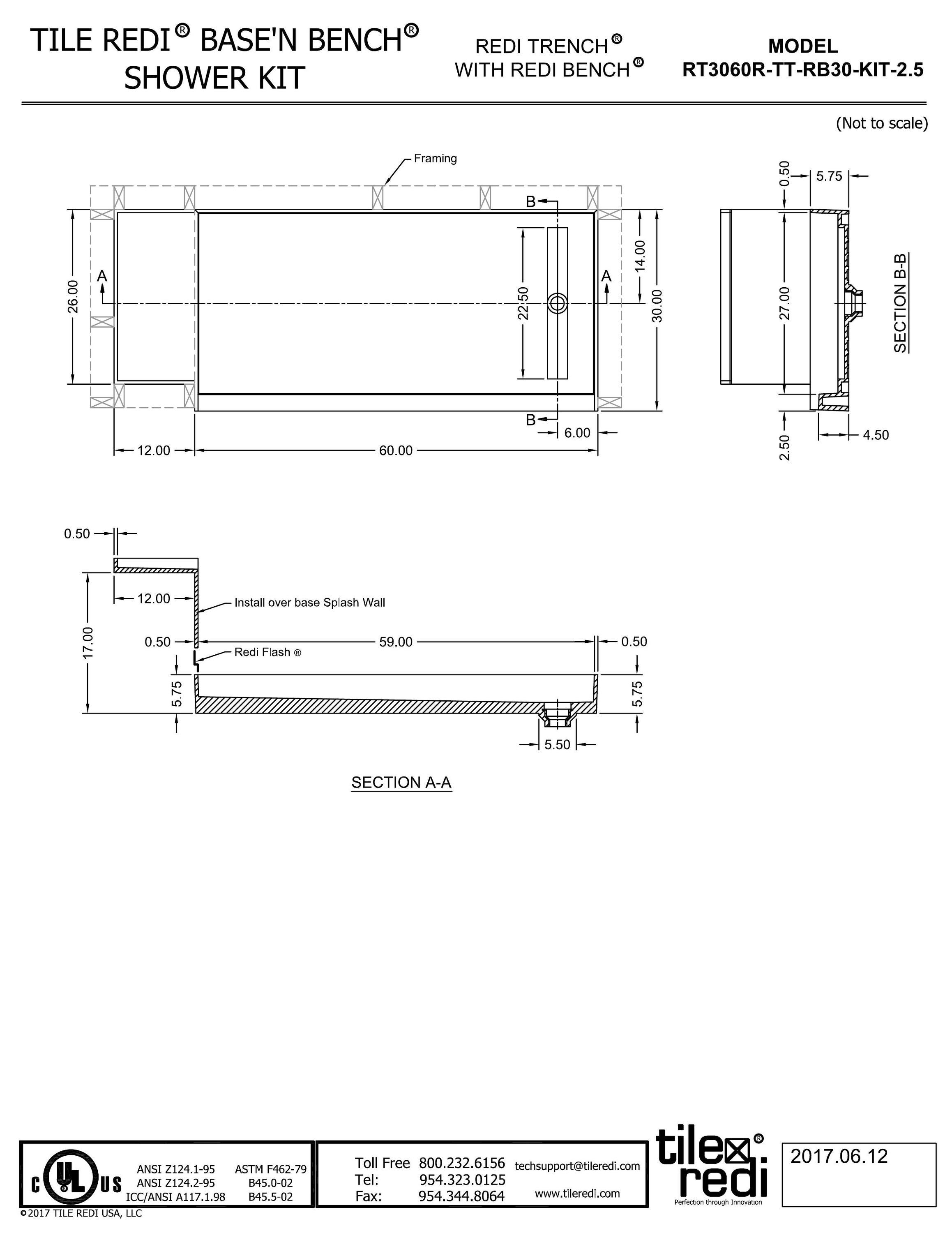 Tile Redi RT3060R-TT-RB30-KIT Shower-Floors - View #8