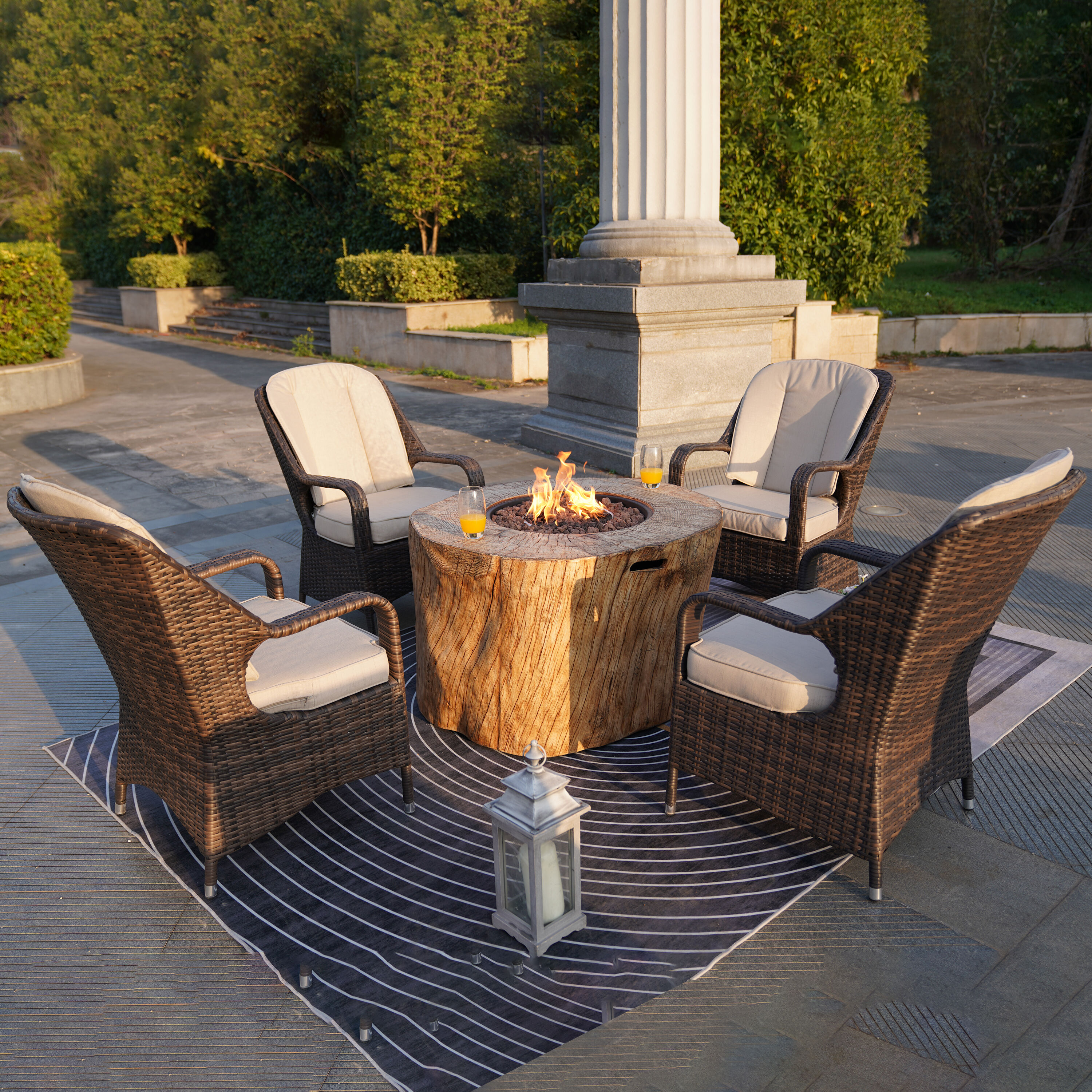 Moda Furnishings MAG-2180-009B Patio-Conversation-Sets - View #3