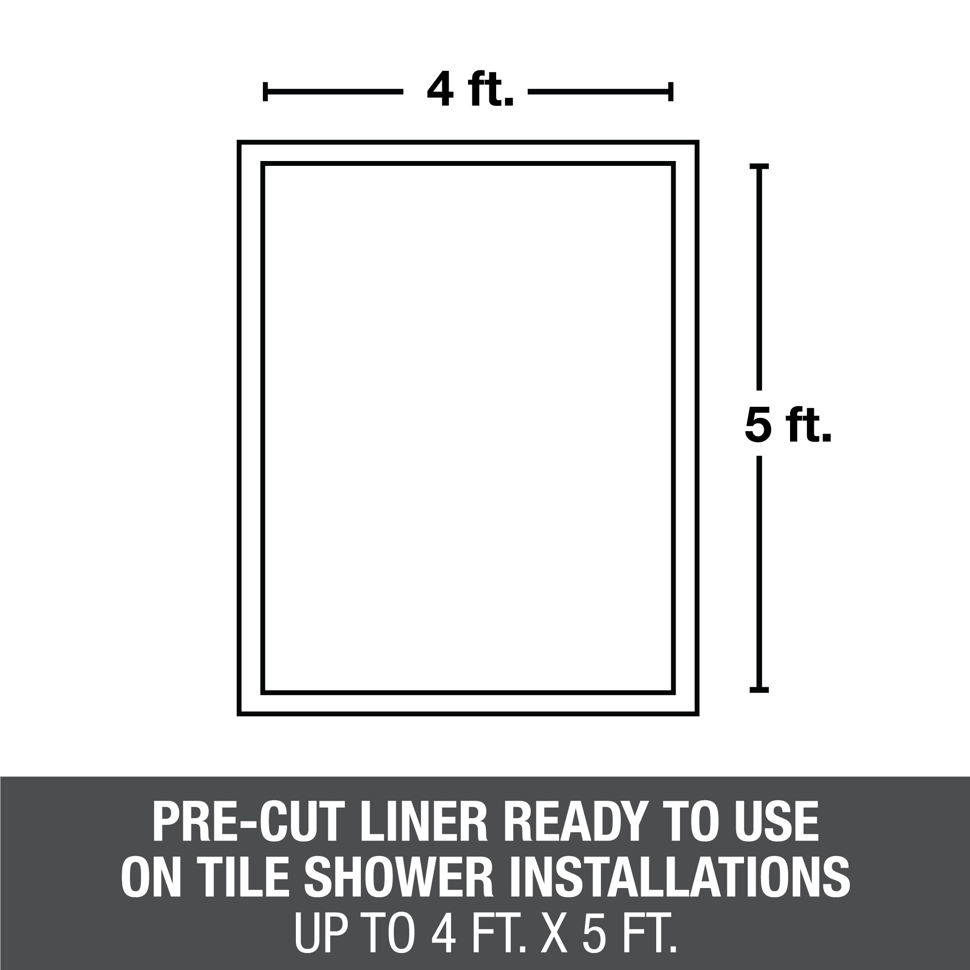 5 ft x 6 ft shower pan liner roll