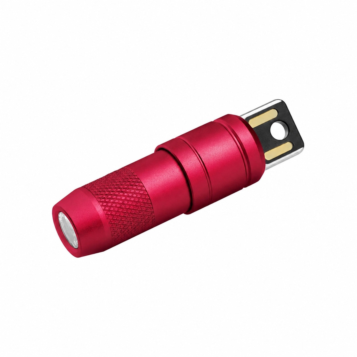 Justincity  IMINI 2 EDC renewable power Keychain Flashlight 50 Lumens Compact and Portable Mini LED Keyring Lights with Built in power cell Ideal