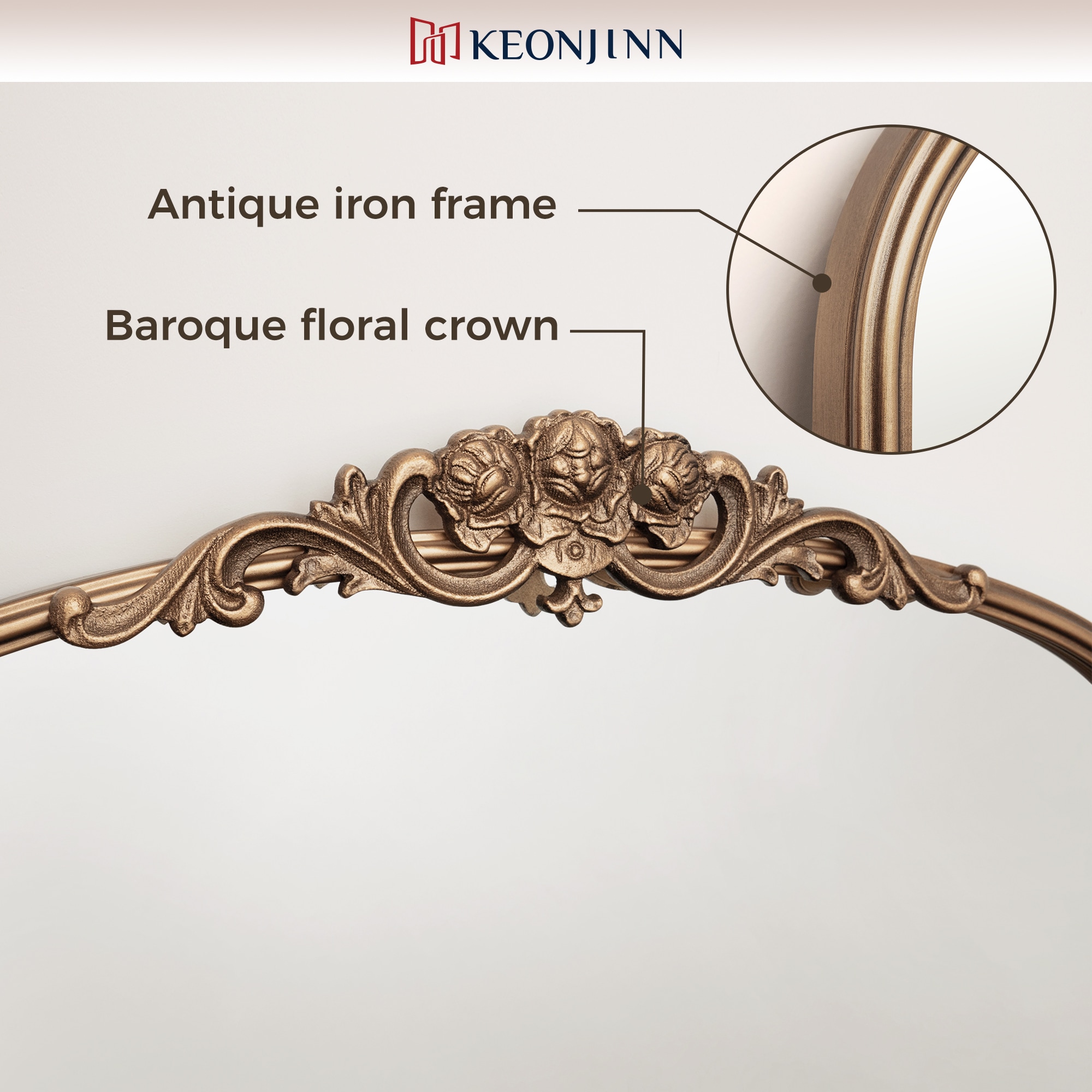 Keonjinn LW-JZ-CXFD-55121-GD Decor-Mirrors - View #3
