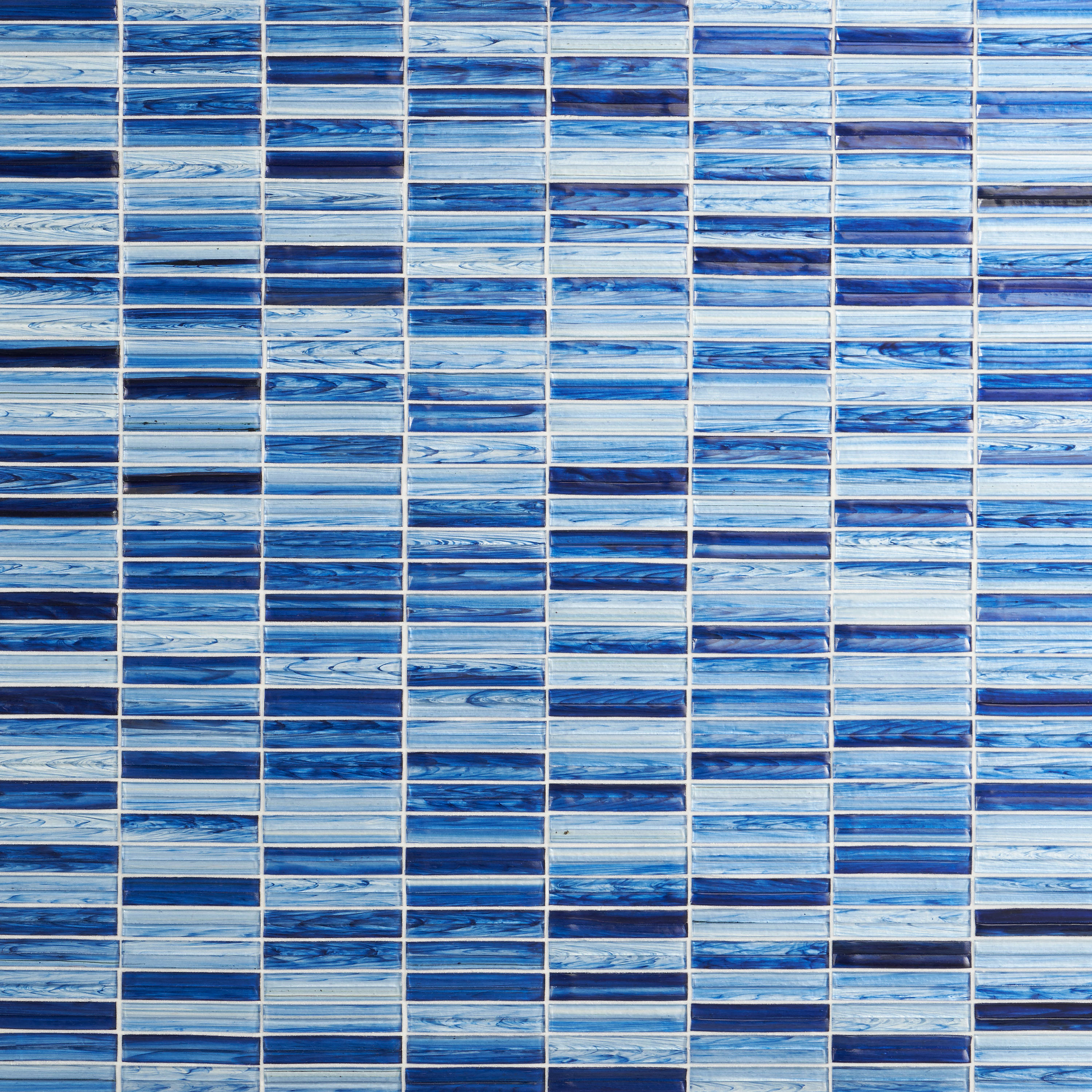 Tara Blue Polished Glass Mosaic Wall Tile