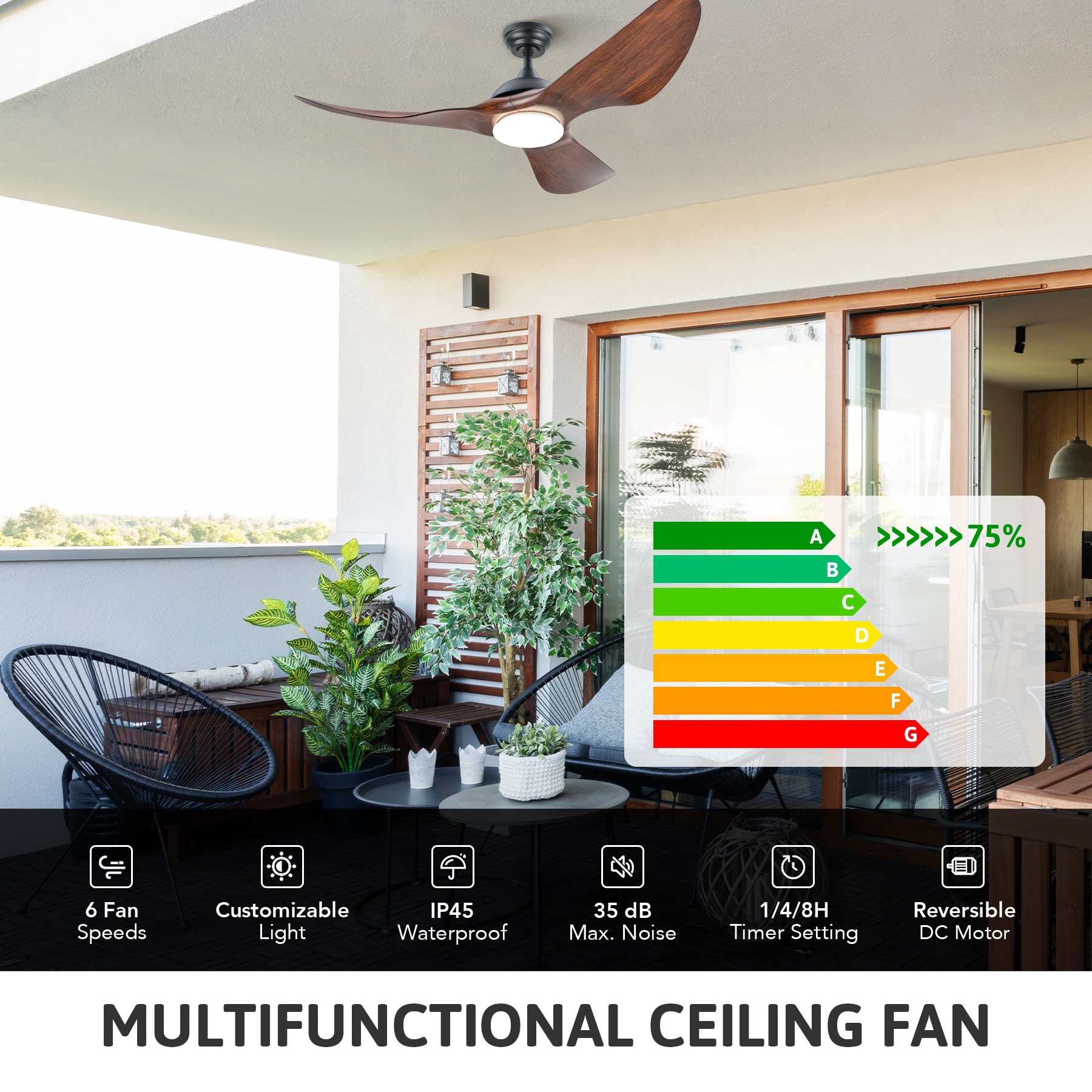 CO-Z CFN-1307-WB Ceiling-Fans - View #3