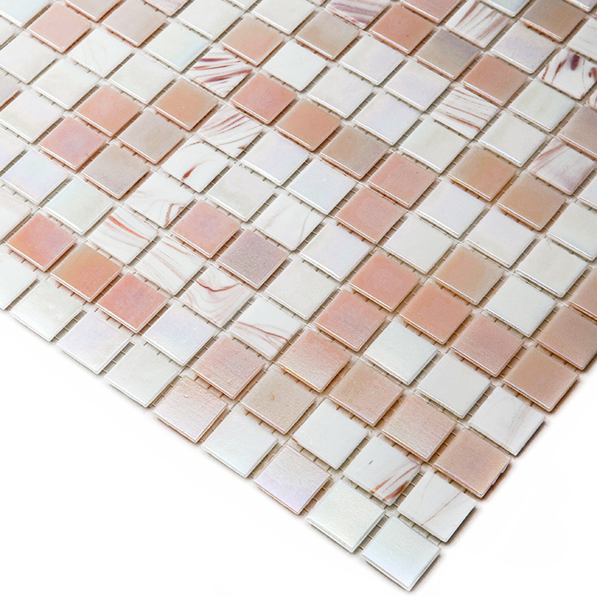 Apollo Tile Skosh Ecru Beige 11-1/2-in x 11-1/2-in Glossy Glass Uniform Squares Floor and Wall Tile (18.69-sq. ft/ Carton)