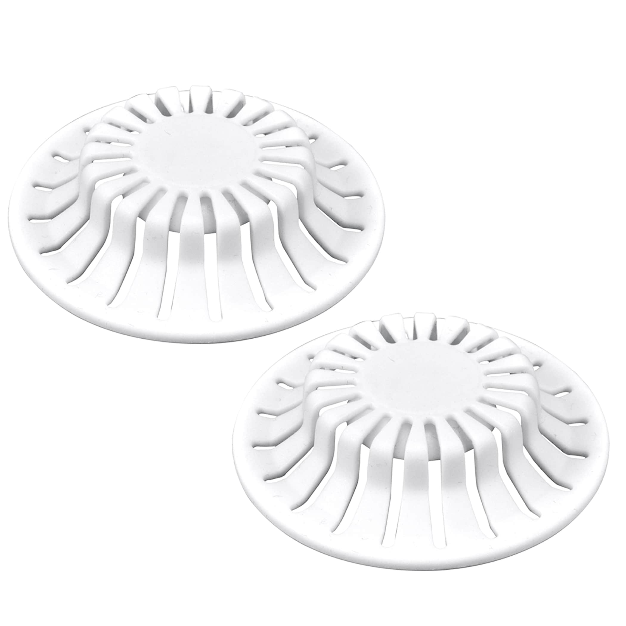 ATB Sink Tub Hair Catcher Bath Drain Shower Strainer Cover Trap Basin Stopper Filter, White, Variable