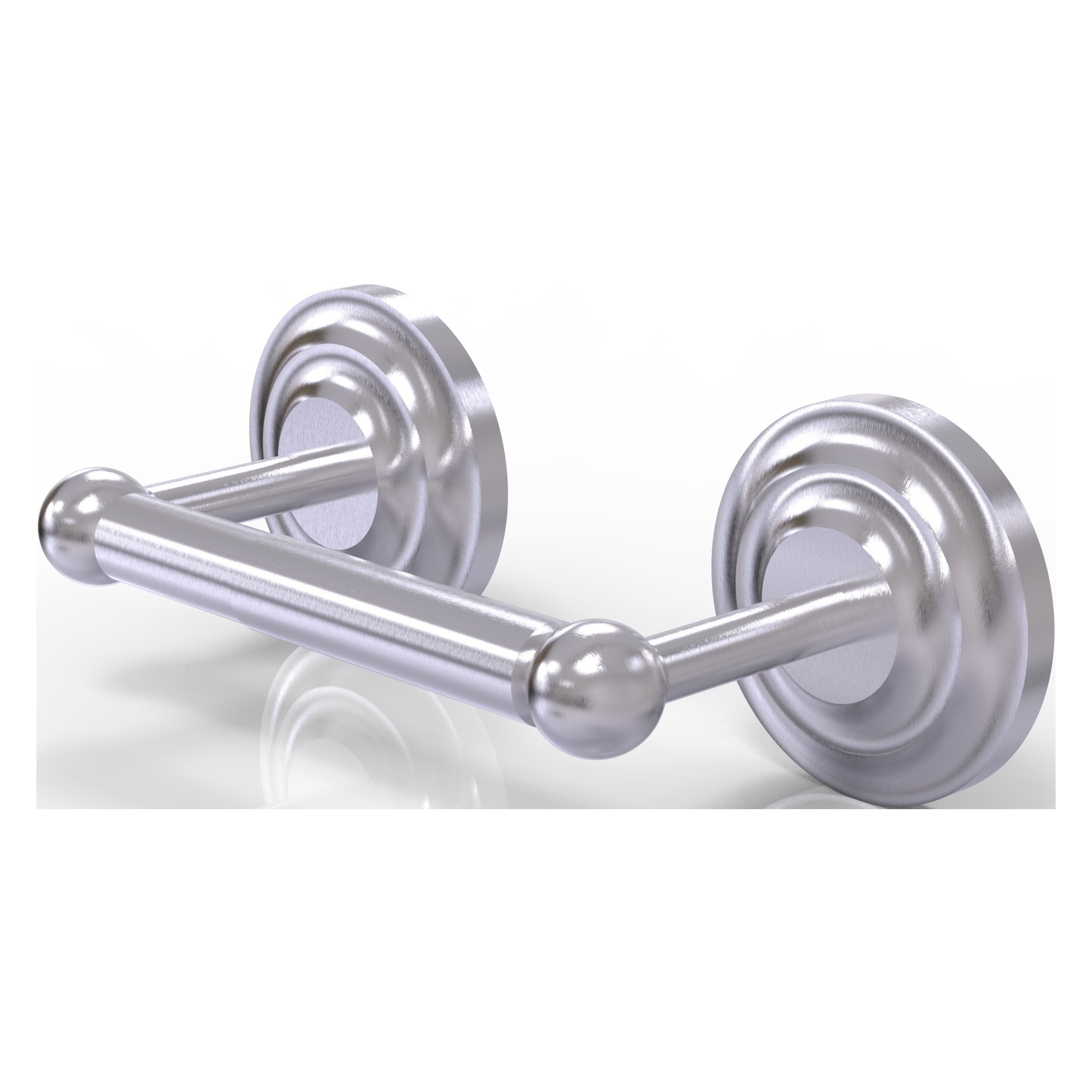 Allied Brass PQN-24-SCH Prestige Que New Satin Chrome Wall mount Double post Toilet Paper Holder 1 -Rolls