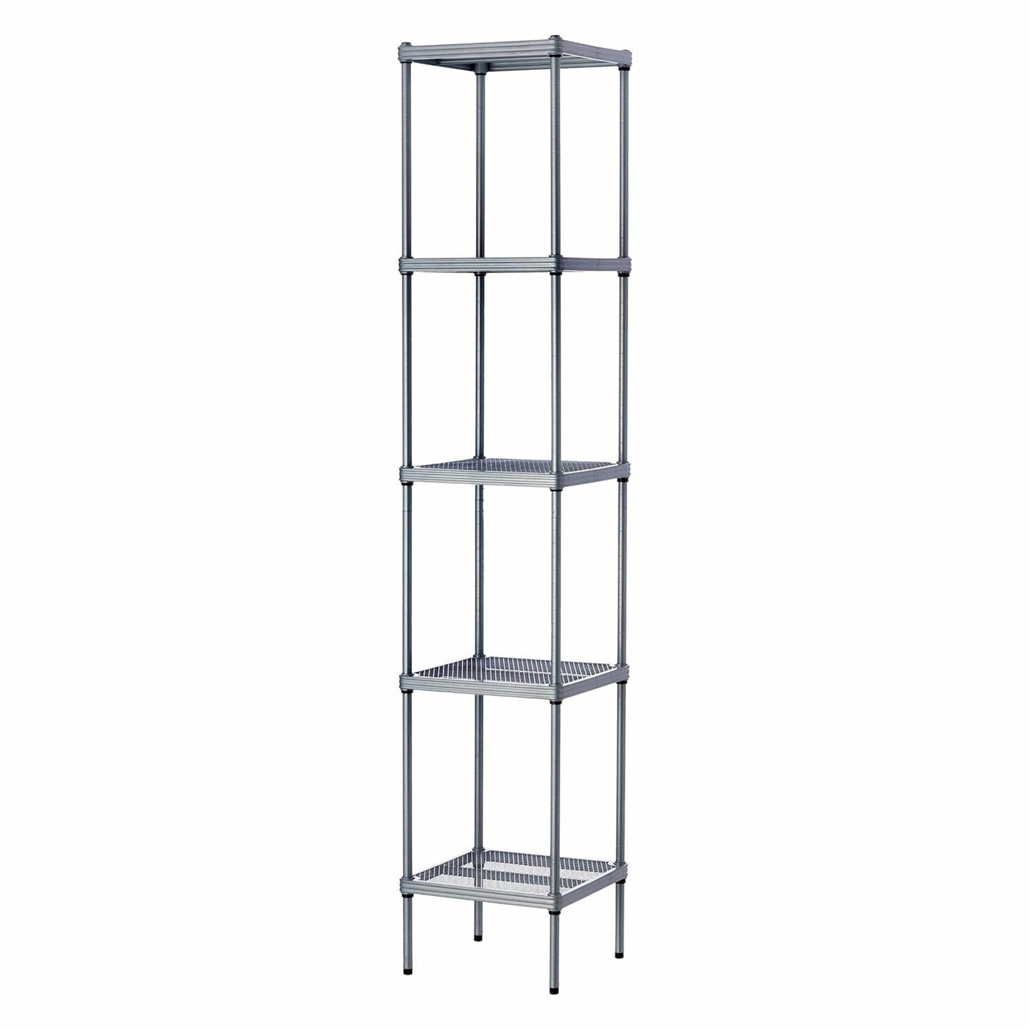 Design Ideas 325758 Stainless steel Heavy Duty 5 -Tier Utility shelving unit ( 13.8-in W x 31-in D x 70.9-in H ) ( Silver , ( 440-lb lbs. Capacity Per Shelf )