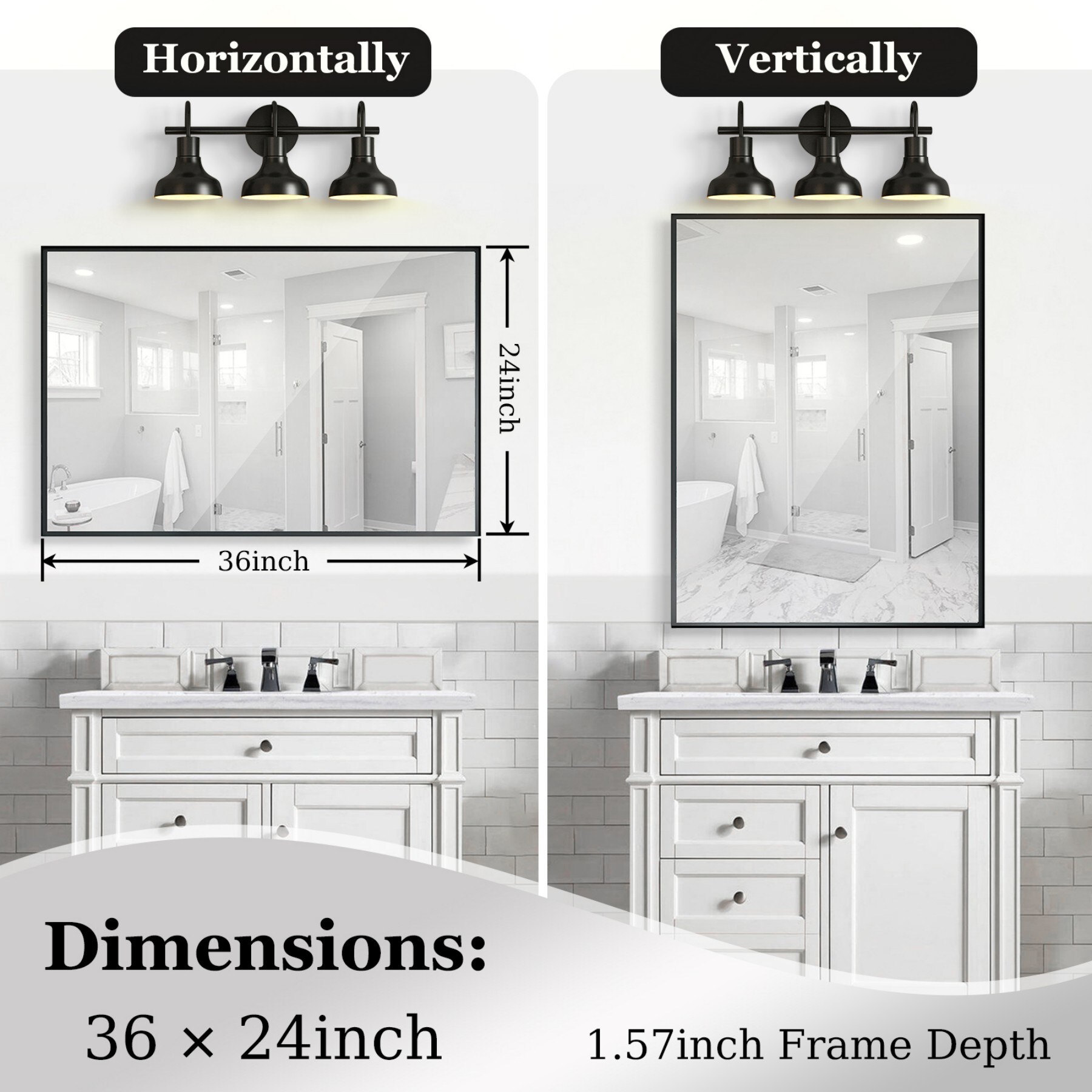 ToolCat SF1-41-YT Framed-Bath-Mirrors - View #5